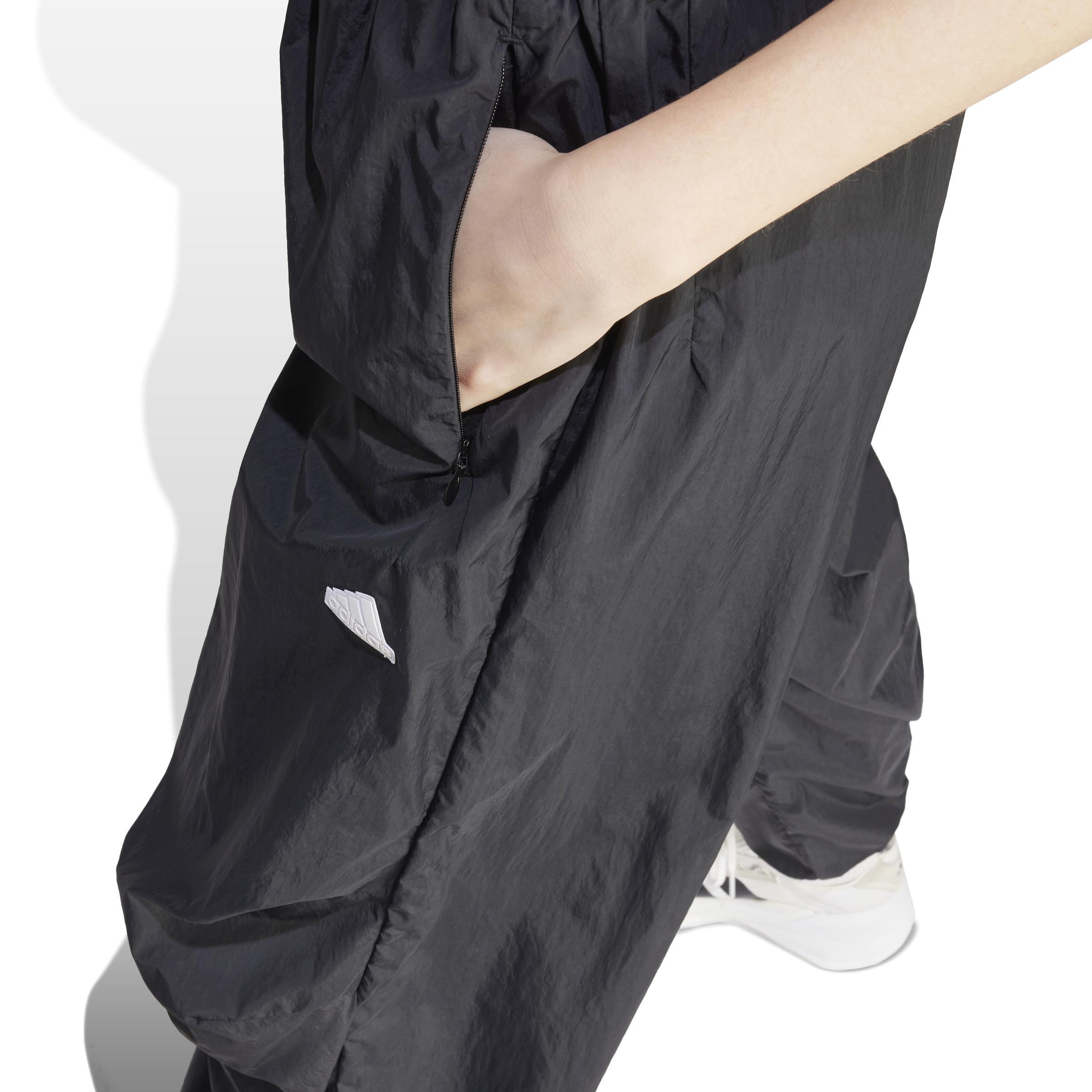 City Escape Parachute Tracksuit Bottoms, Black, A901_ONE, large image number 5