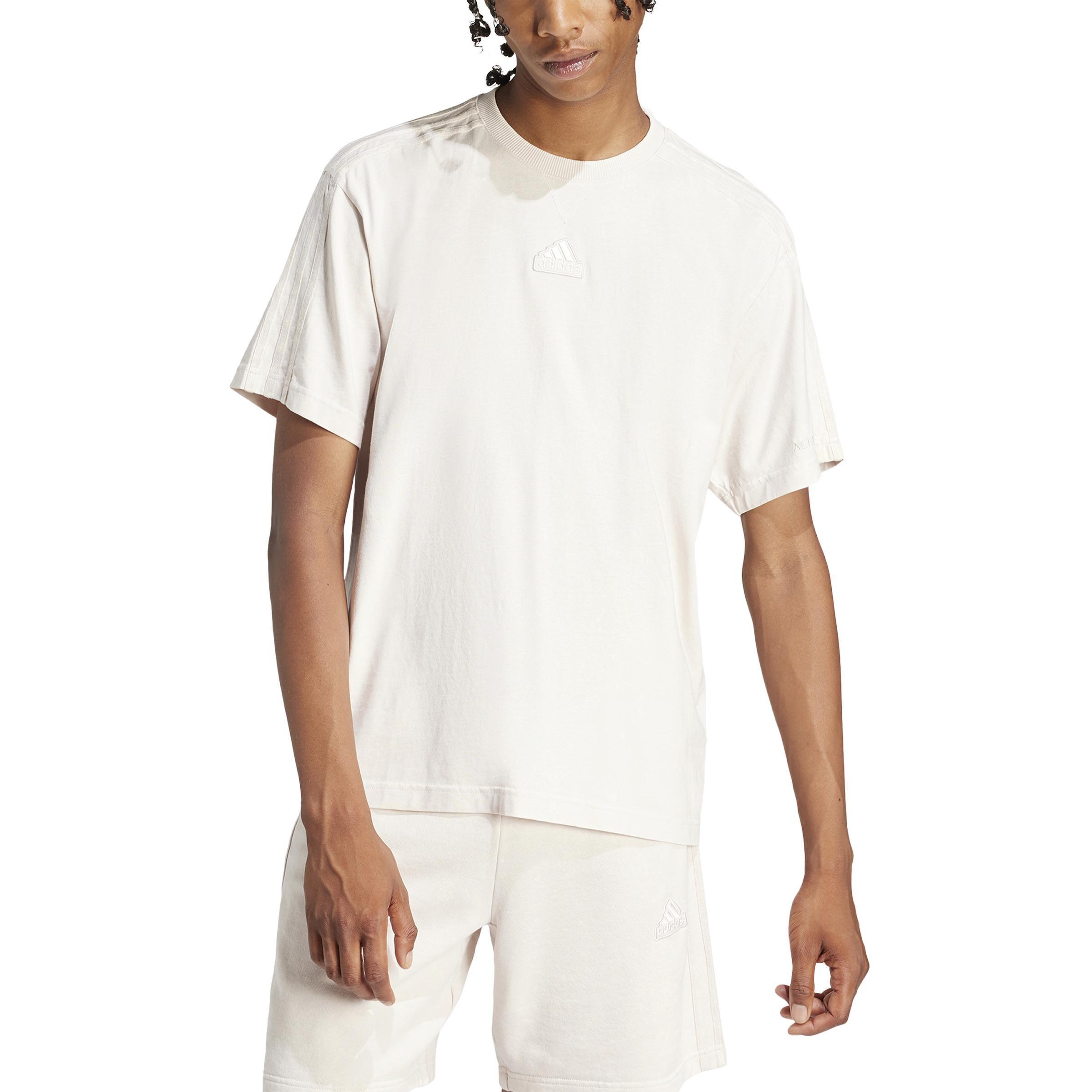ALL SZN 3-Stripes Garment Wash T-Shirt, Pink, , large image number 1