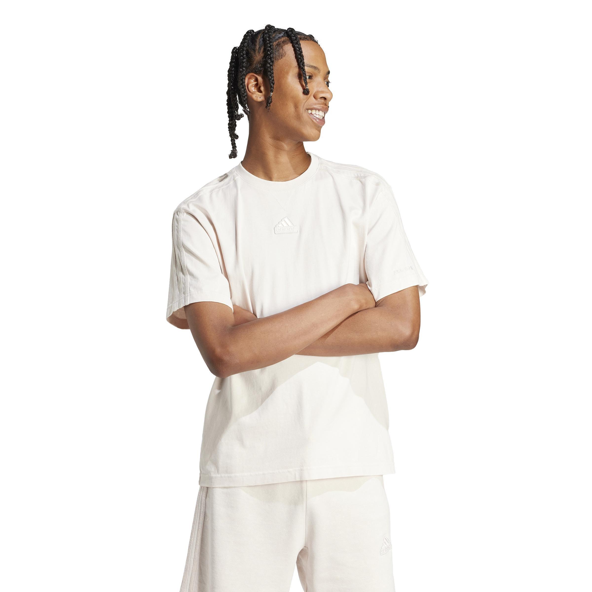 ALL SZN 3-Stripes Garment Wash T-Shirt, Pink, , large image number 6