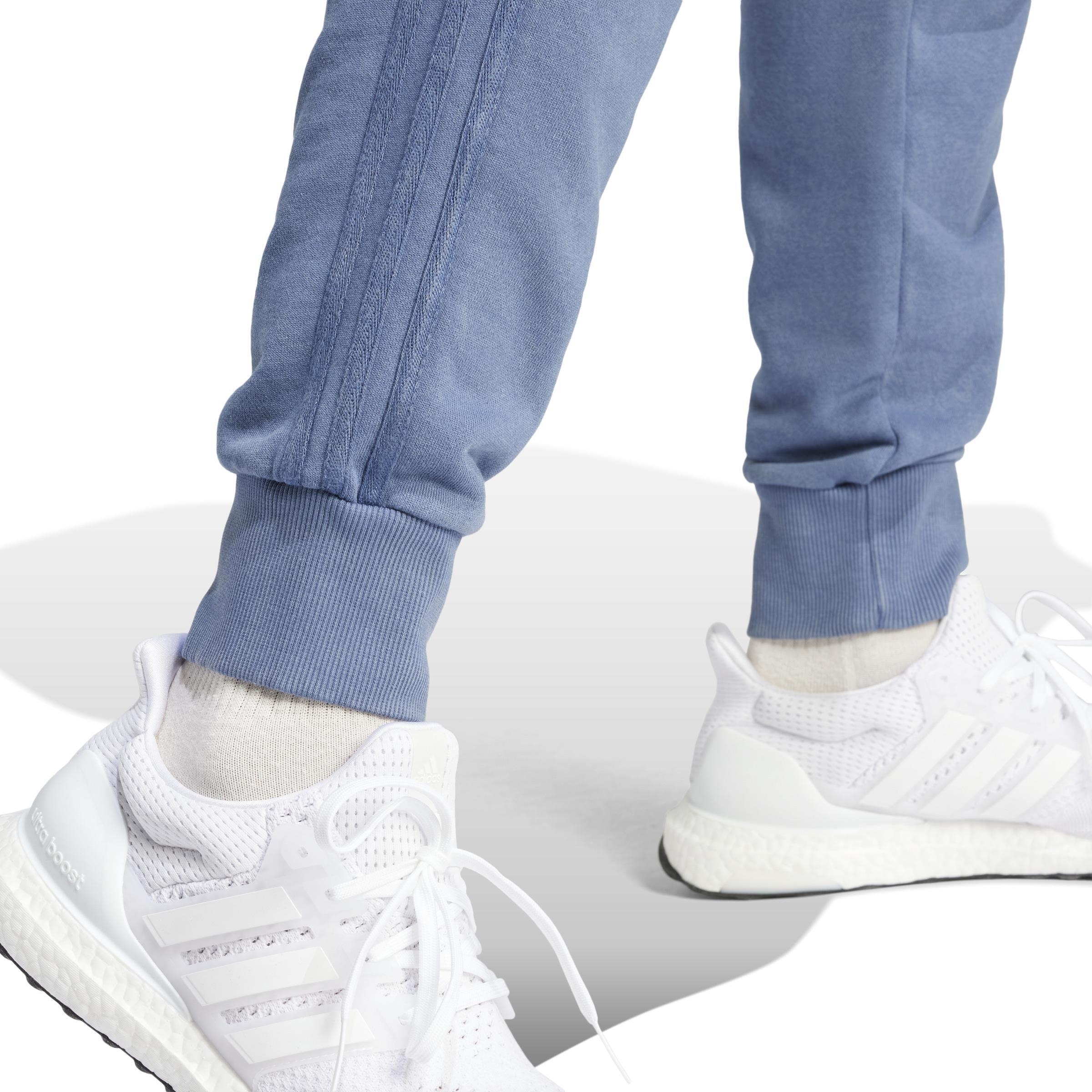 ALL SZN French Terry 3-Stripes Garment-Wash Joggers, Blue, , large image number 3