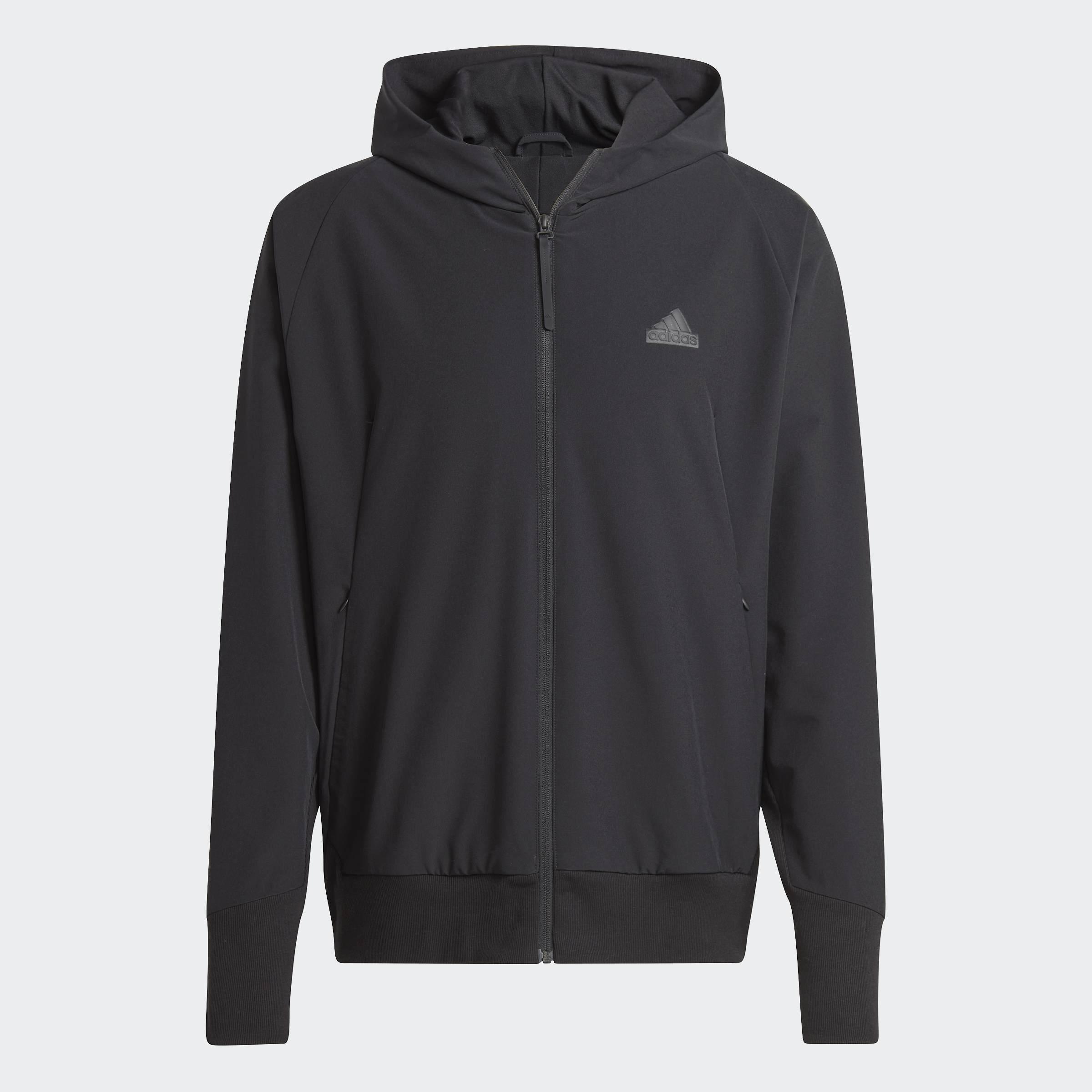 Z.N.E. Woven Full-Zip Hooded Track Top, Black, A901_ONE, large image number 0