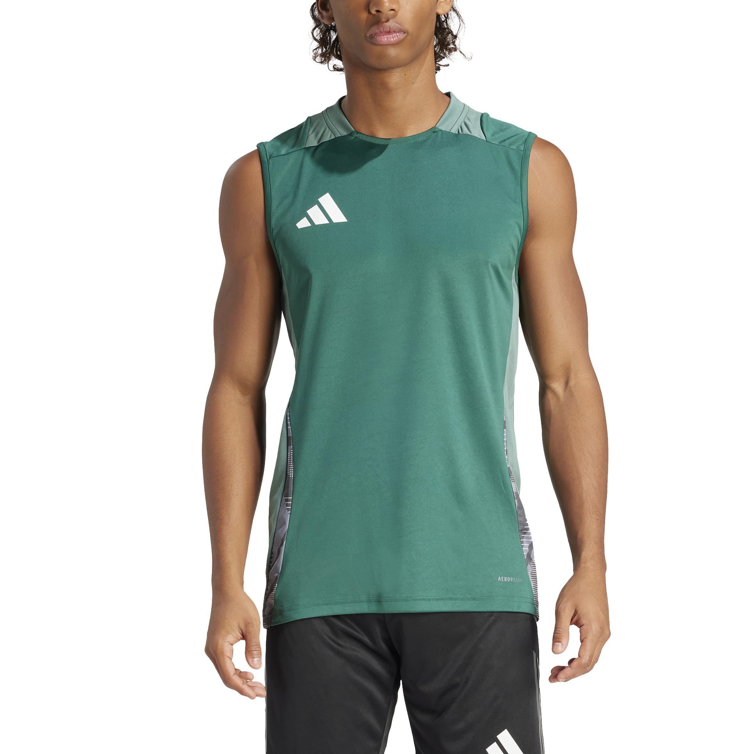 Tiro 24 Competition Training Sleeveless Jersey, Green, A901_ONE, large image number 1