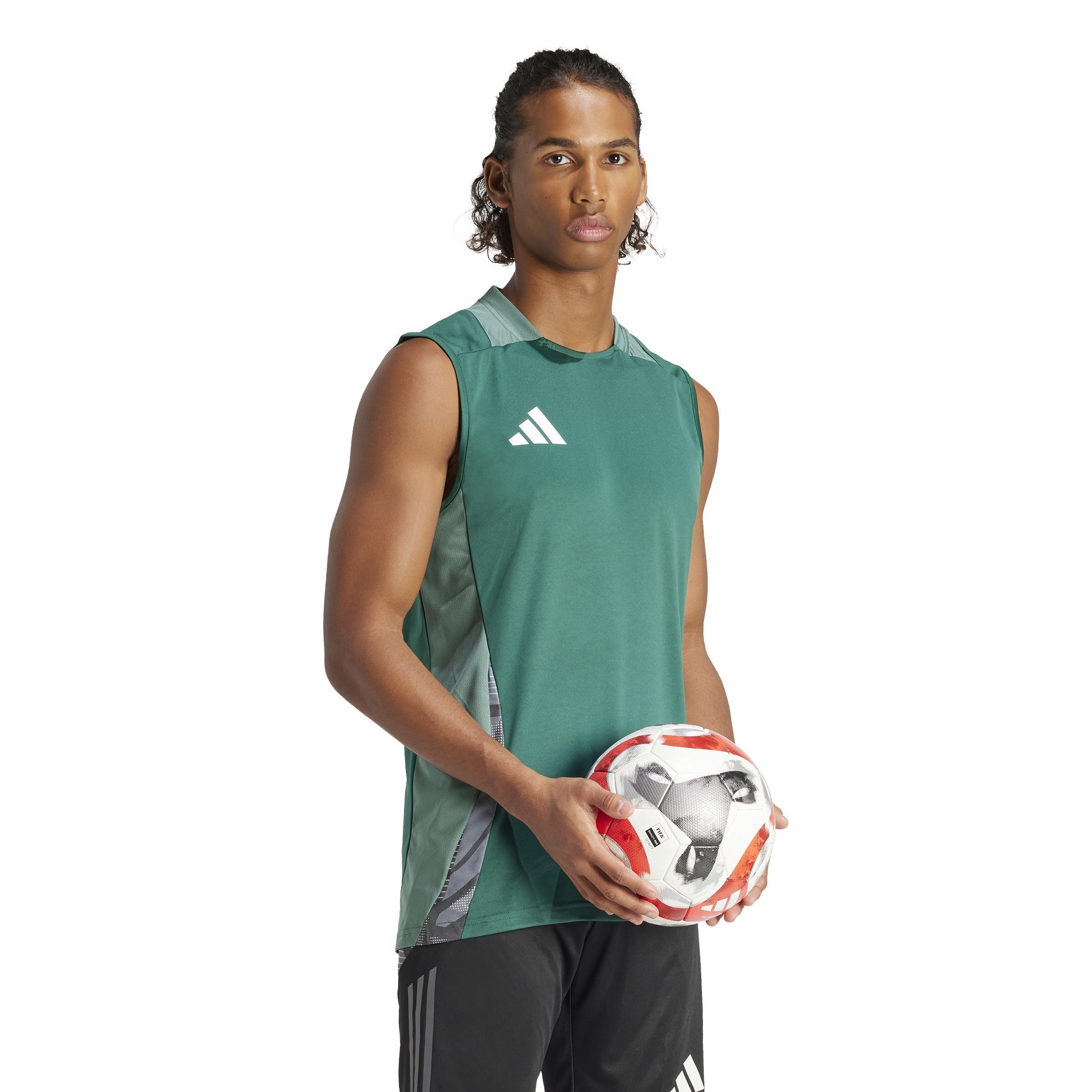 Tiro 24 Competition Training Sleeveless Jersey, Green, A901_ONE, large image number 9