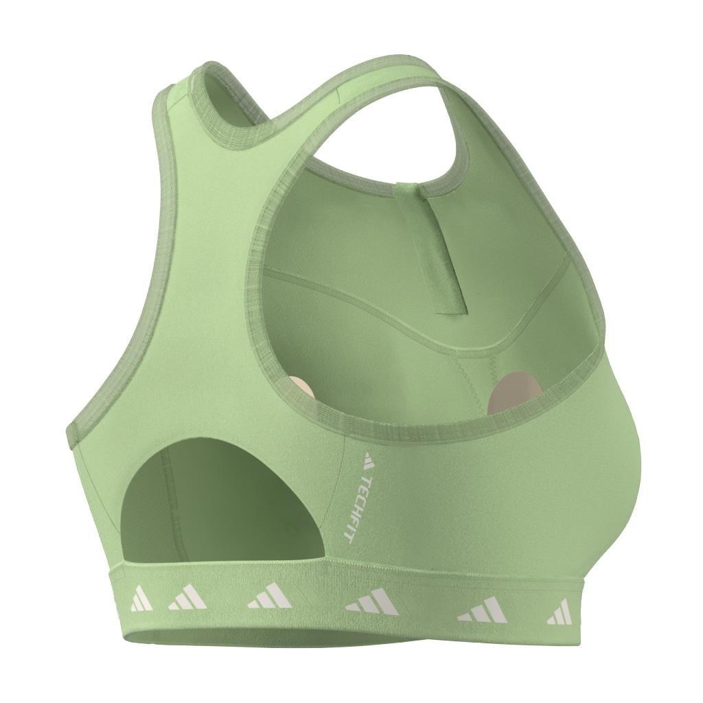 Powerimpact Training High-Neck Zip Bra, Green, , large image number 11