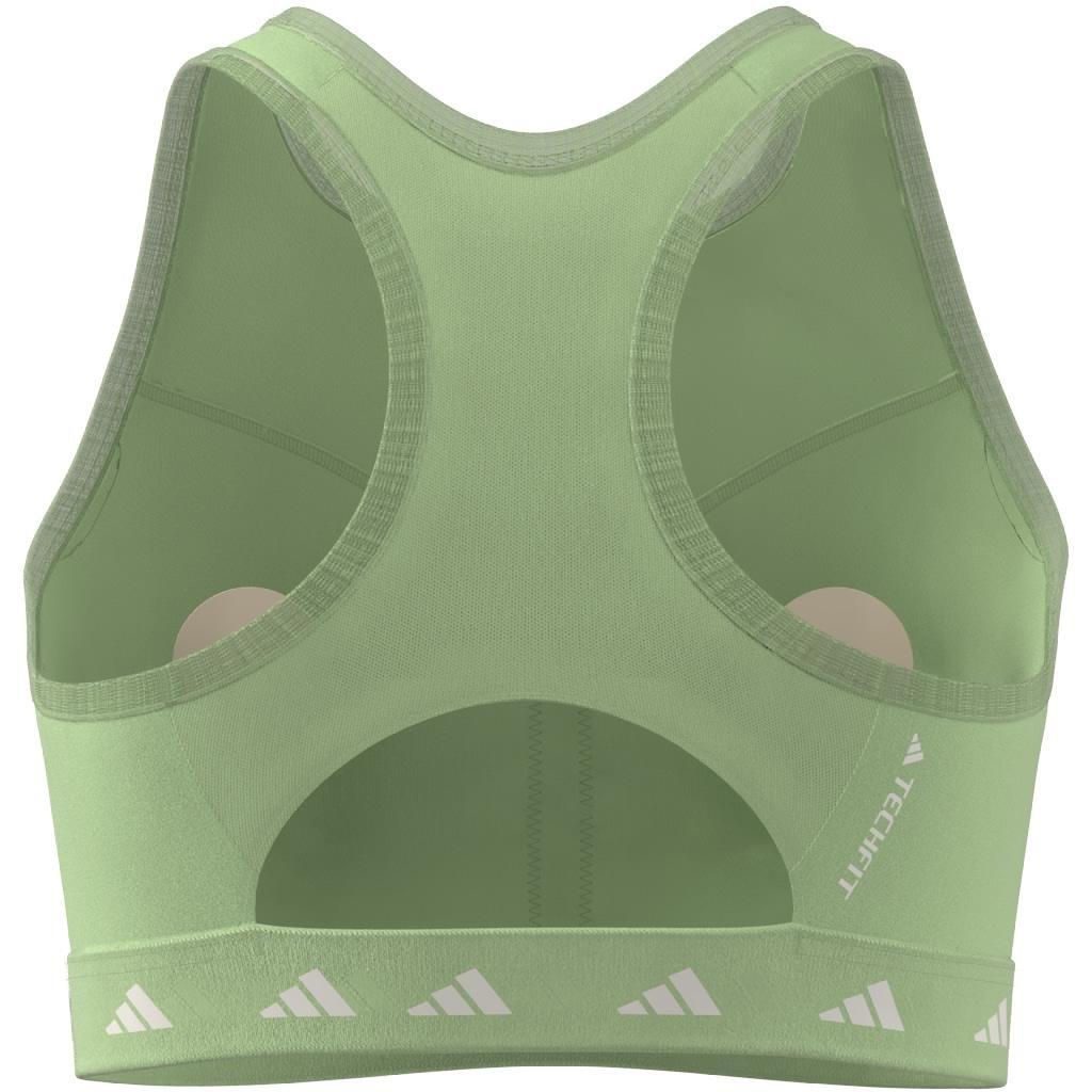 Powerimpact Training High-Neck Zip Bra, Green, , large image number 12