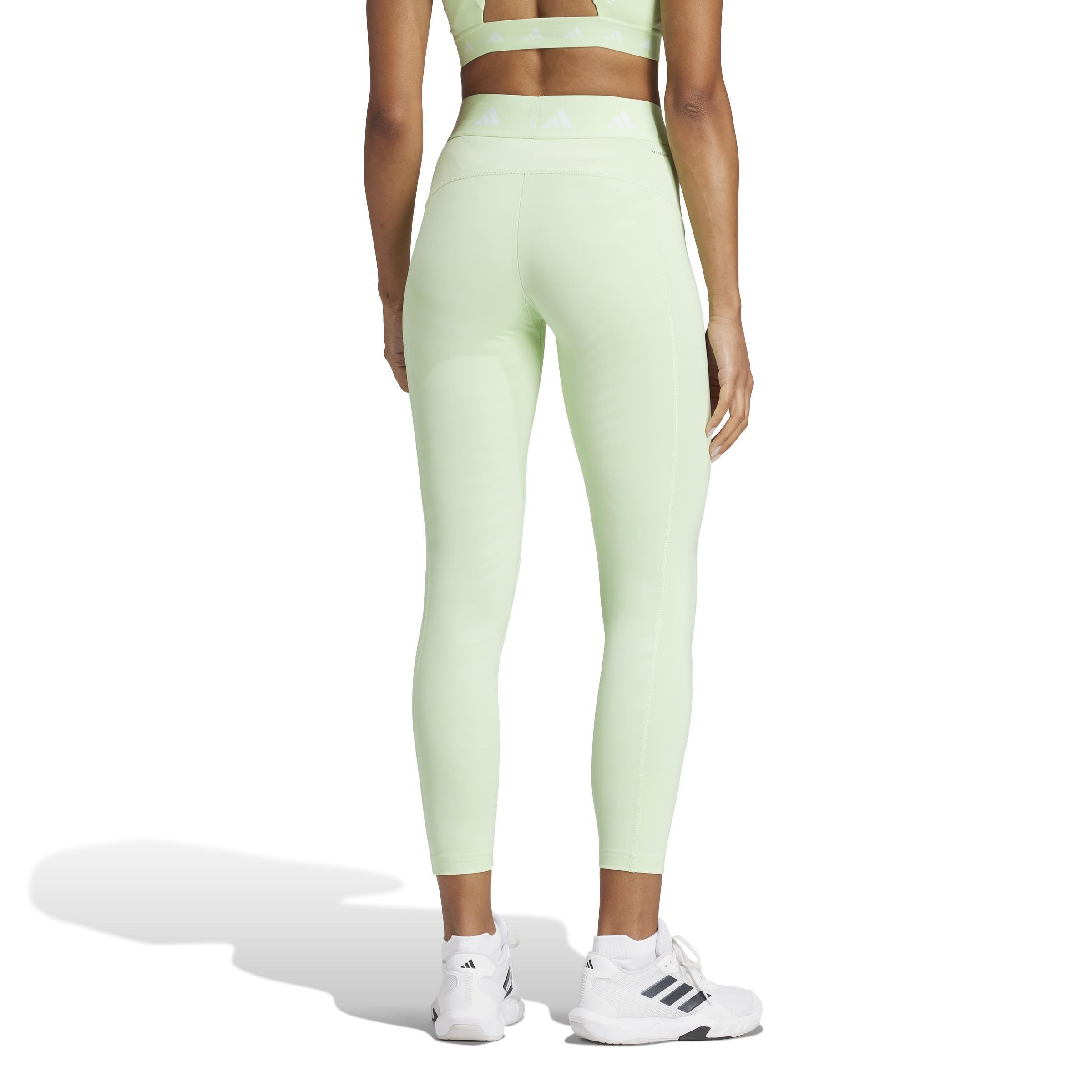 Techfit Printed 7/8 Leggings, Green, A901_ONE, large image number 3