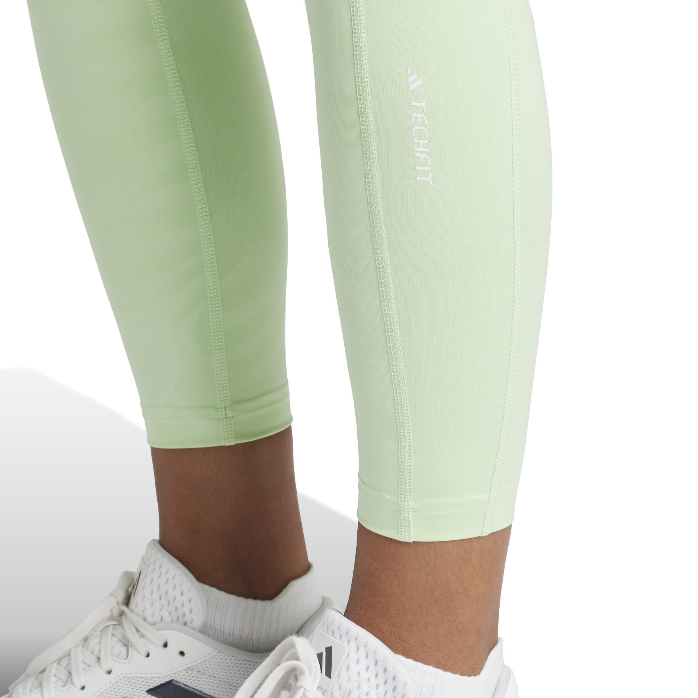 Techfit Printed 7/8 Leggings, Green, A901_ONE, large image number 4