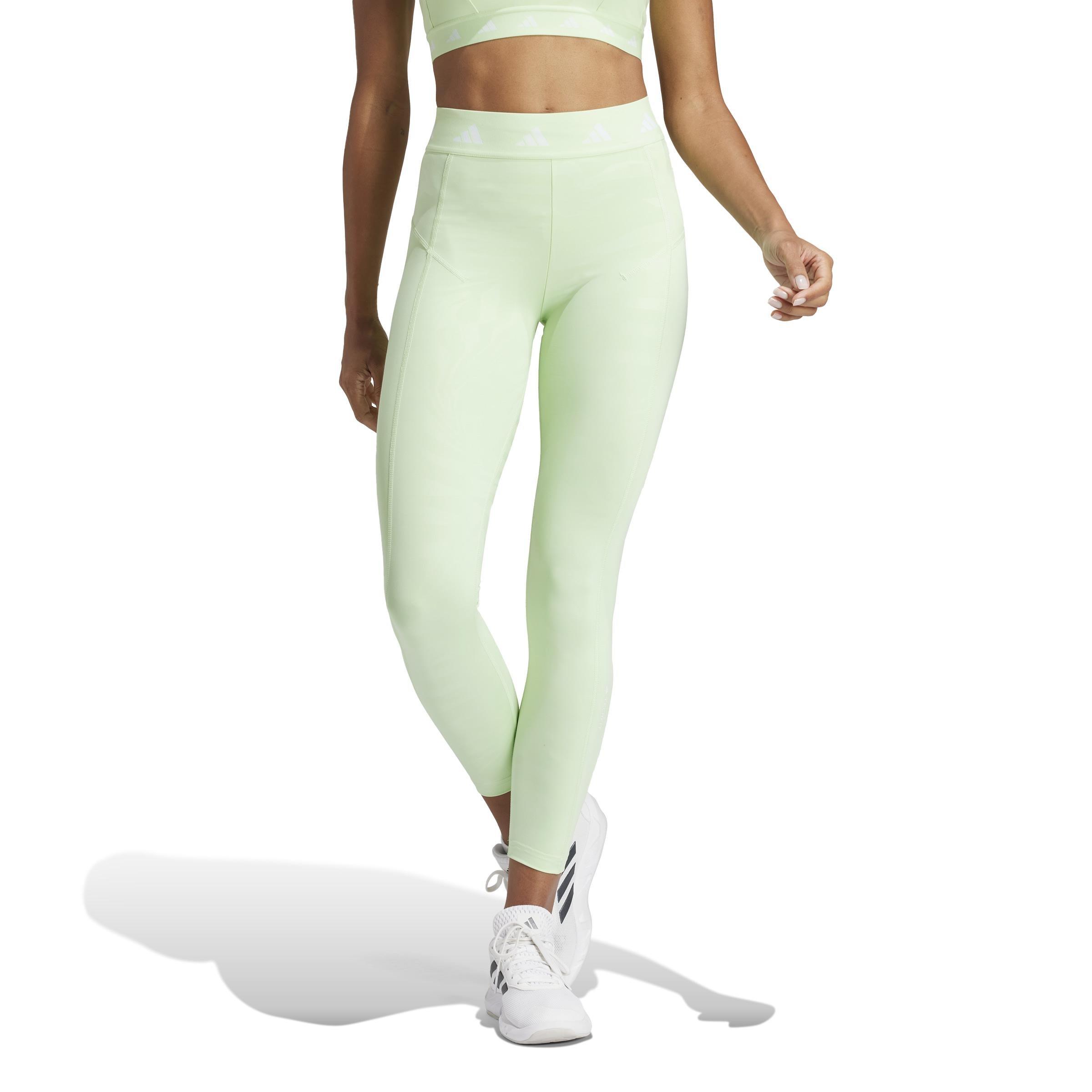 Techfit Printed 7/8 Leggings, Green, A901_ONE, large image number 6