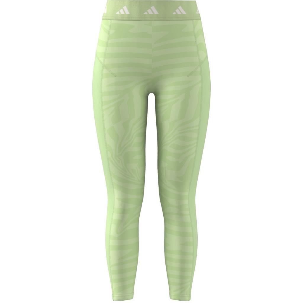 Techfit Printed 7/8 Leggings, Green, A901_ONE, large image number 7