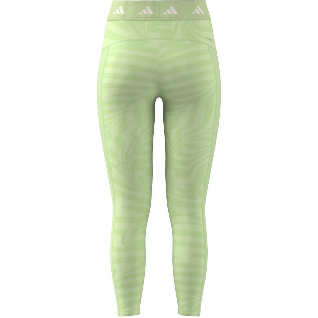 Techfit Printed 7/8 Leggings, Green, A901_ONE, large image number 8