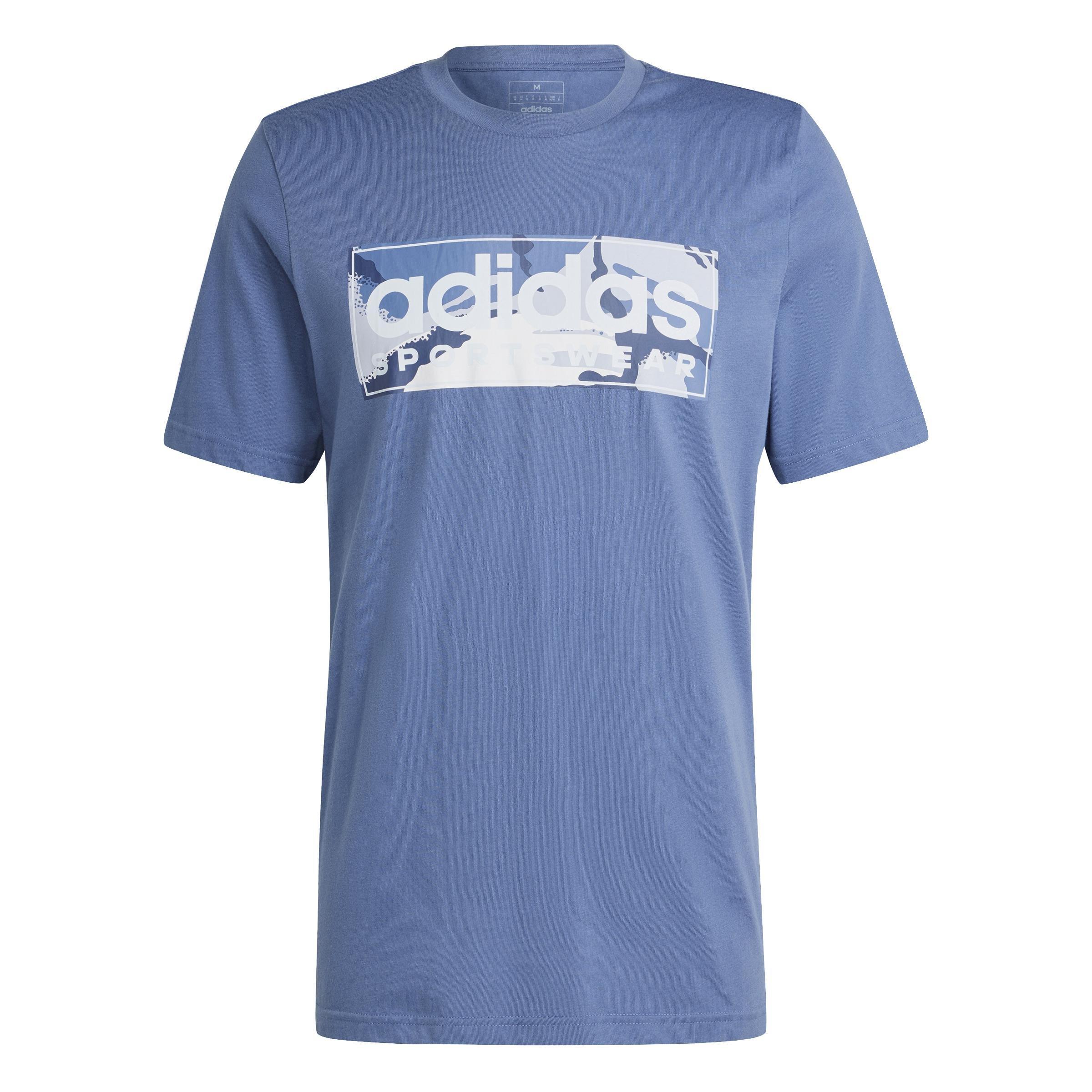 Camo Linear Graphic T-Shirt, Blue, , large image number 2