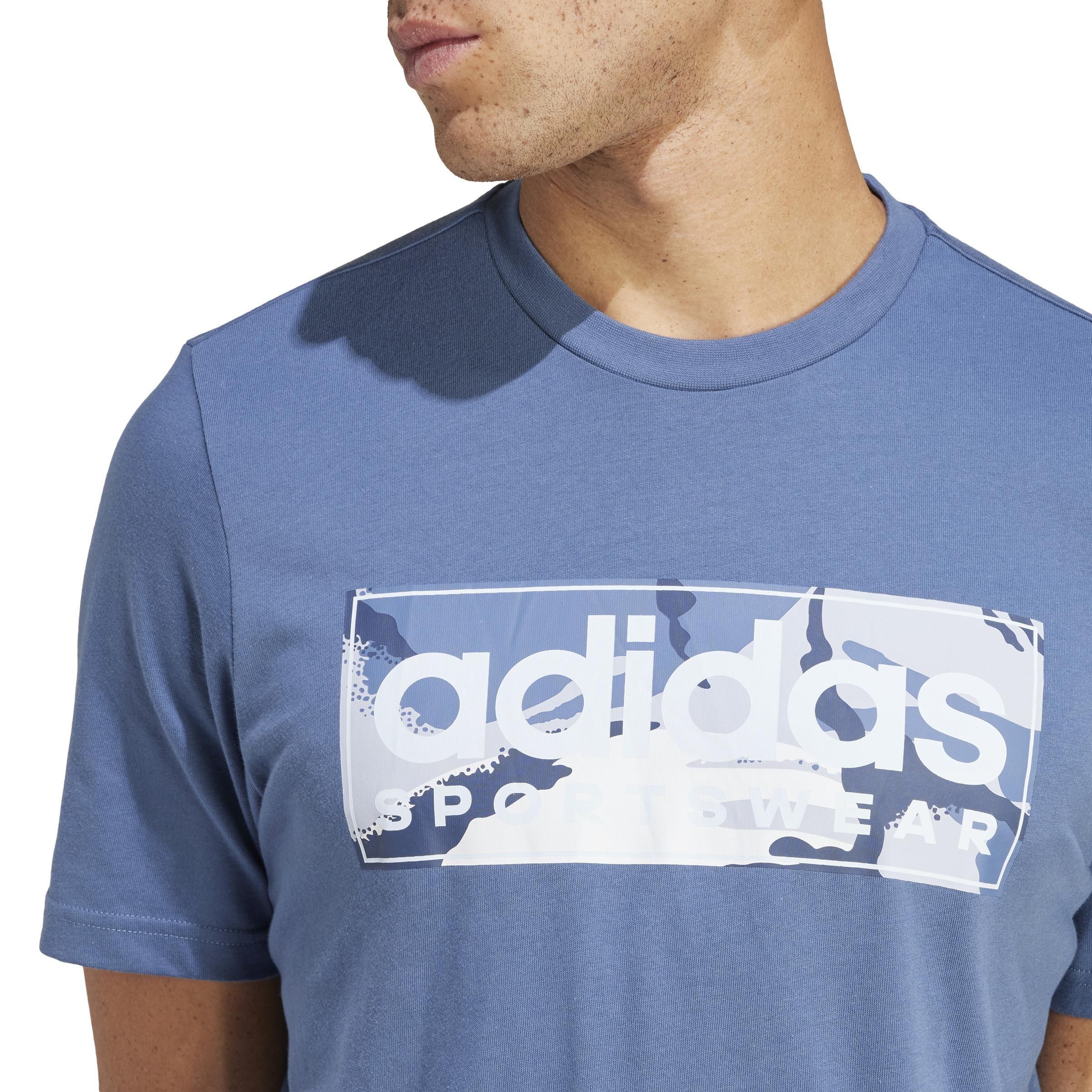 Camo Linear Graphic T-Shirt, Blue, , large image number 5