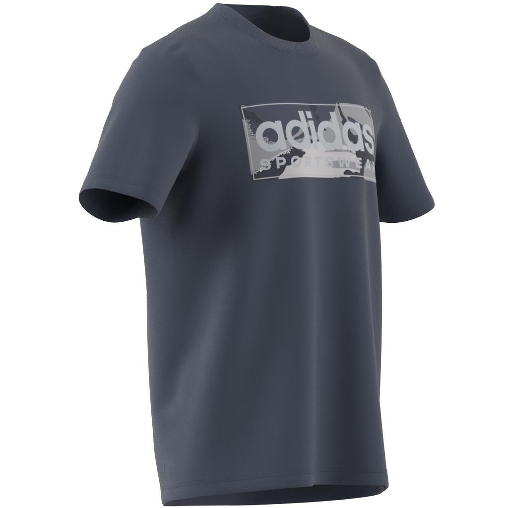 Camo Linear Graphic T-Shirt, Blue, , large image number 6