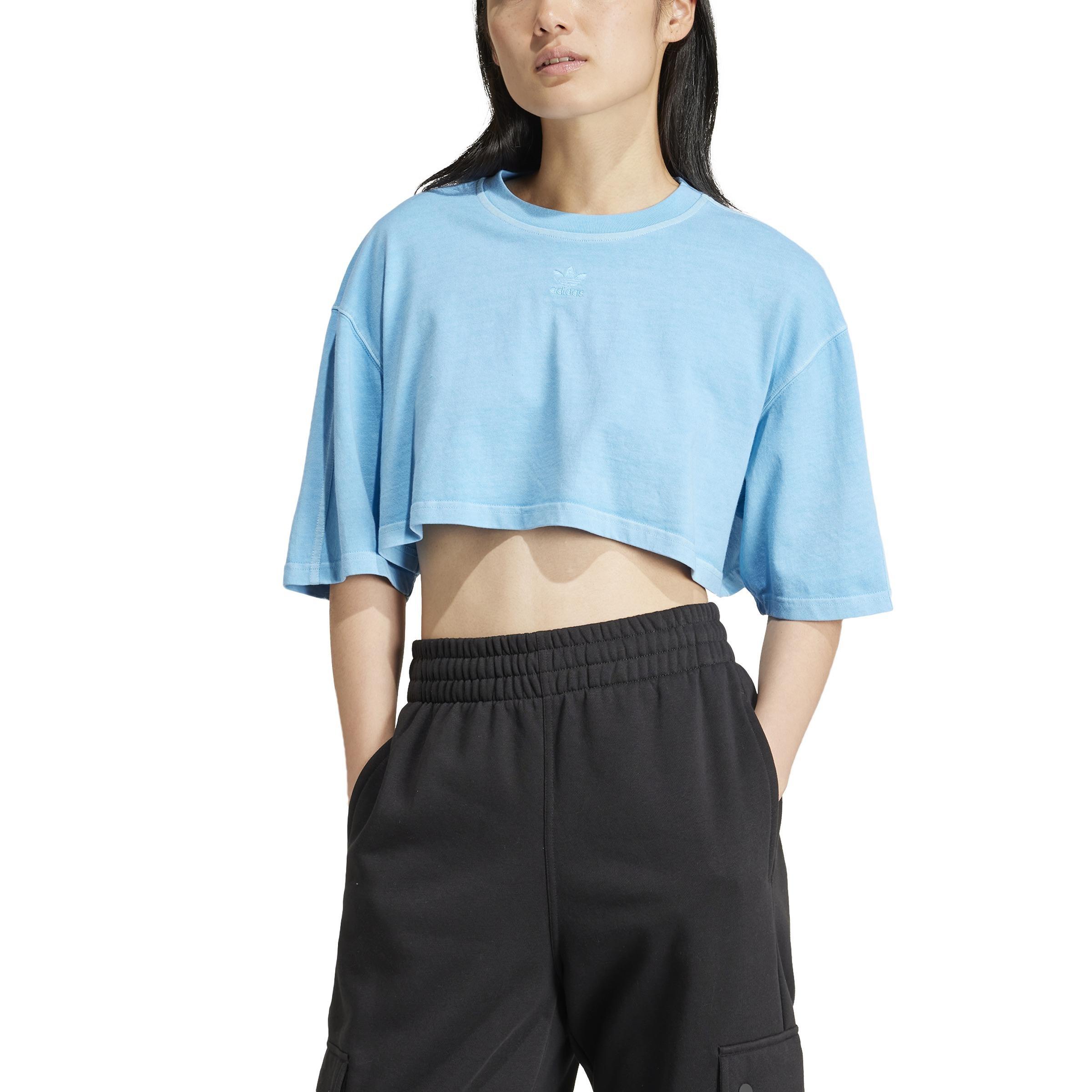 Essentials+ Crop Top, Blue, A901_ONE, large image number 1