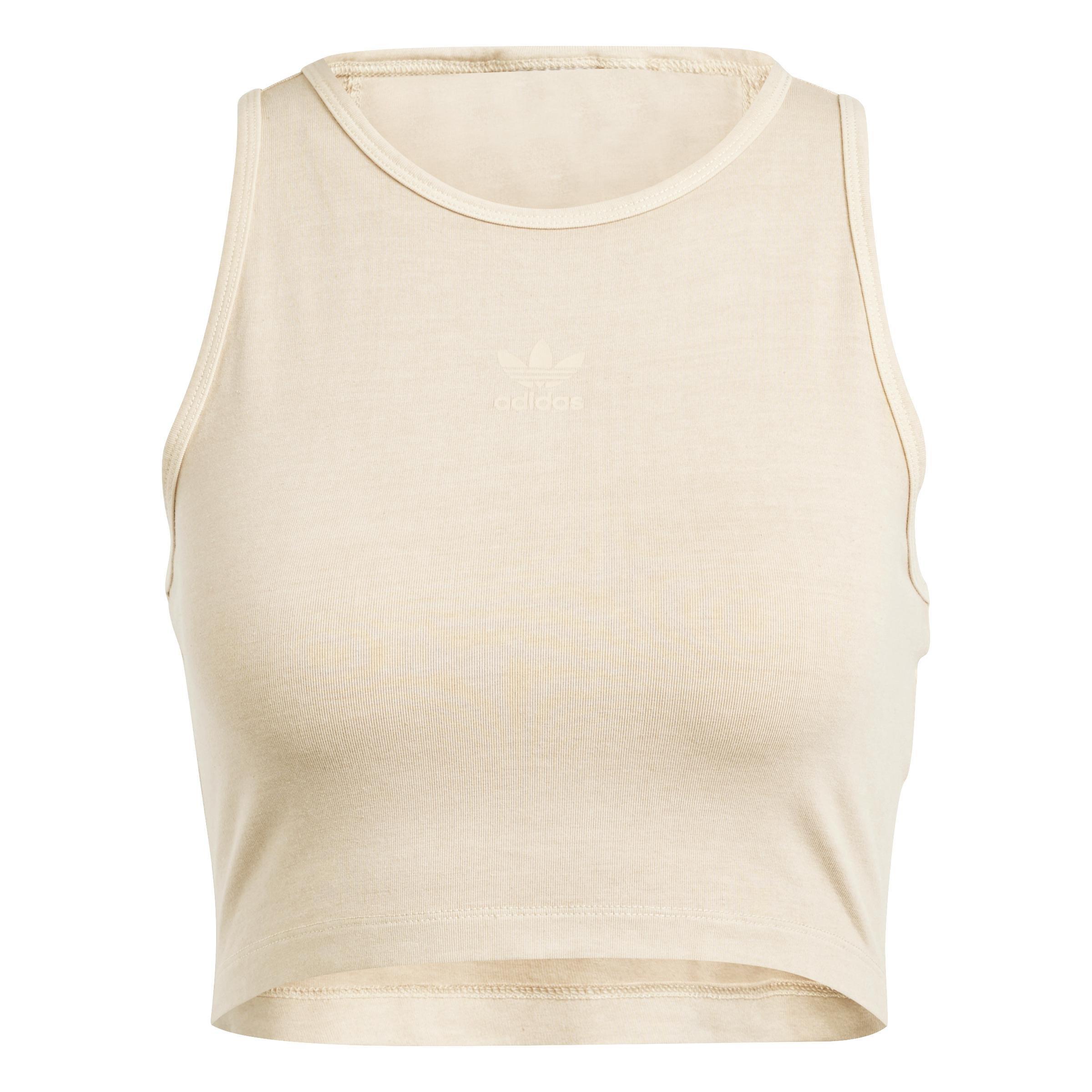 Essentials+ Crop Tank Top, Beige, A901_ONE, large image number 2