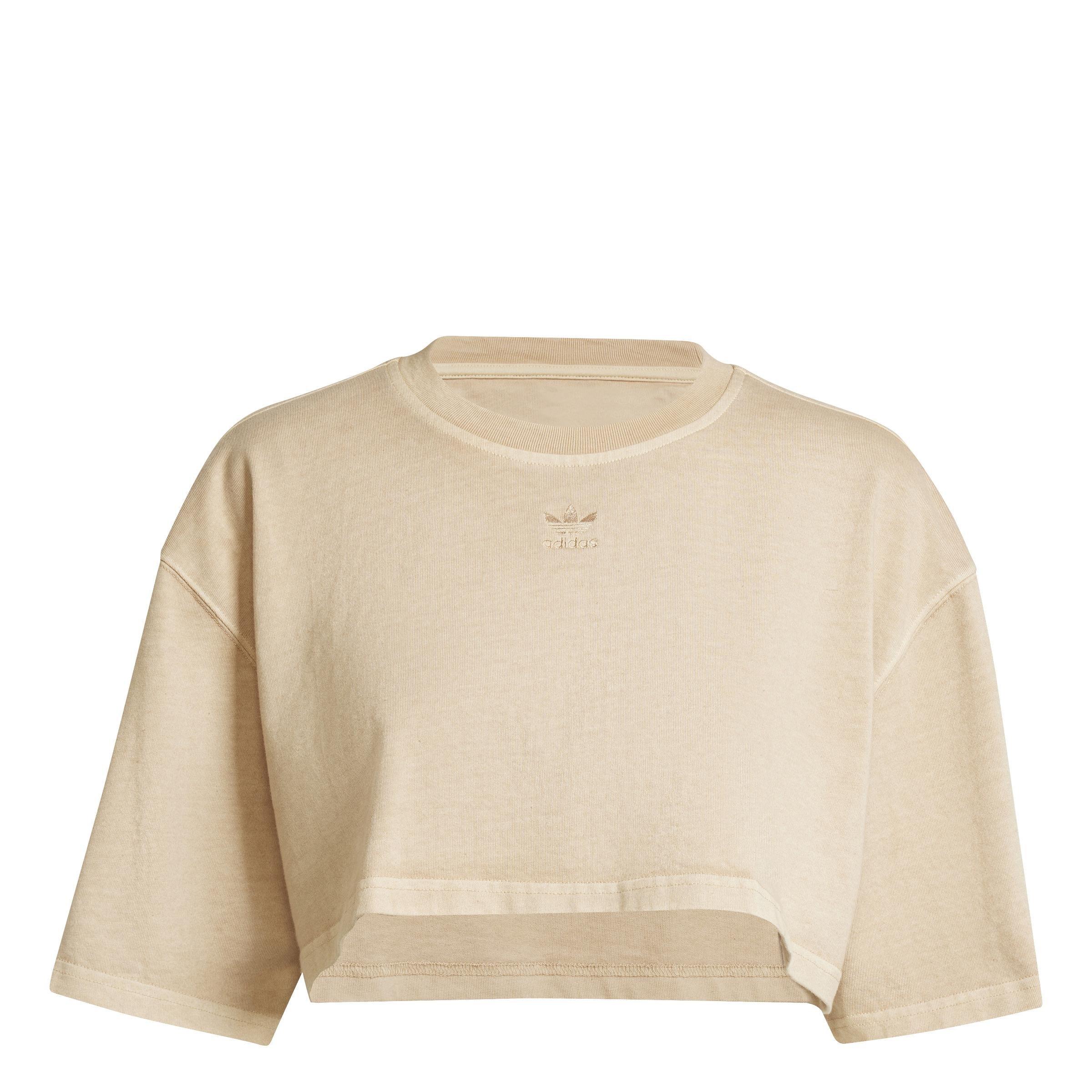 Essentials+ Cropped T-Shirt, Beige, A901_ONE, large image number 2