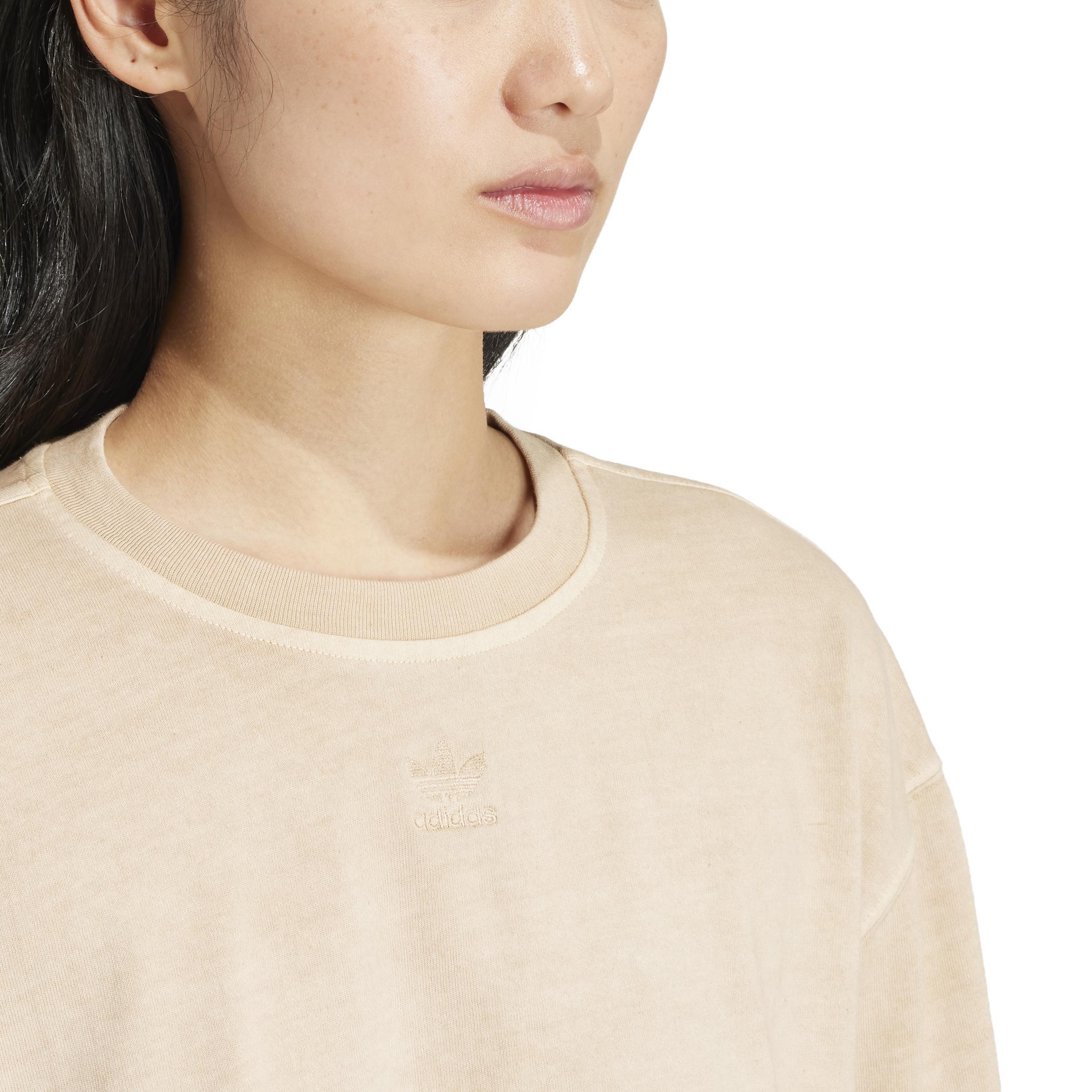 Essentials+ Cropped T-Shirt, Beige, A901_ONE, large image number 4