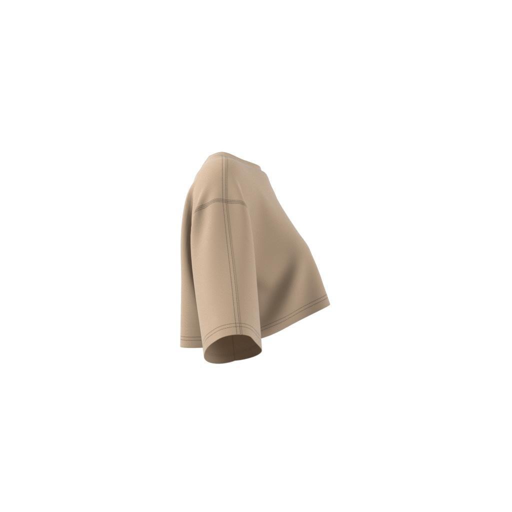 Essentials+ Cropped T-Shirt, Beige, A901_ONE, large image number 6