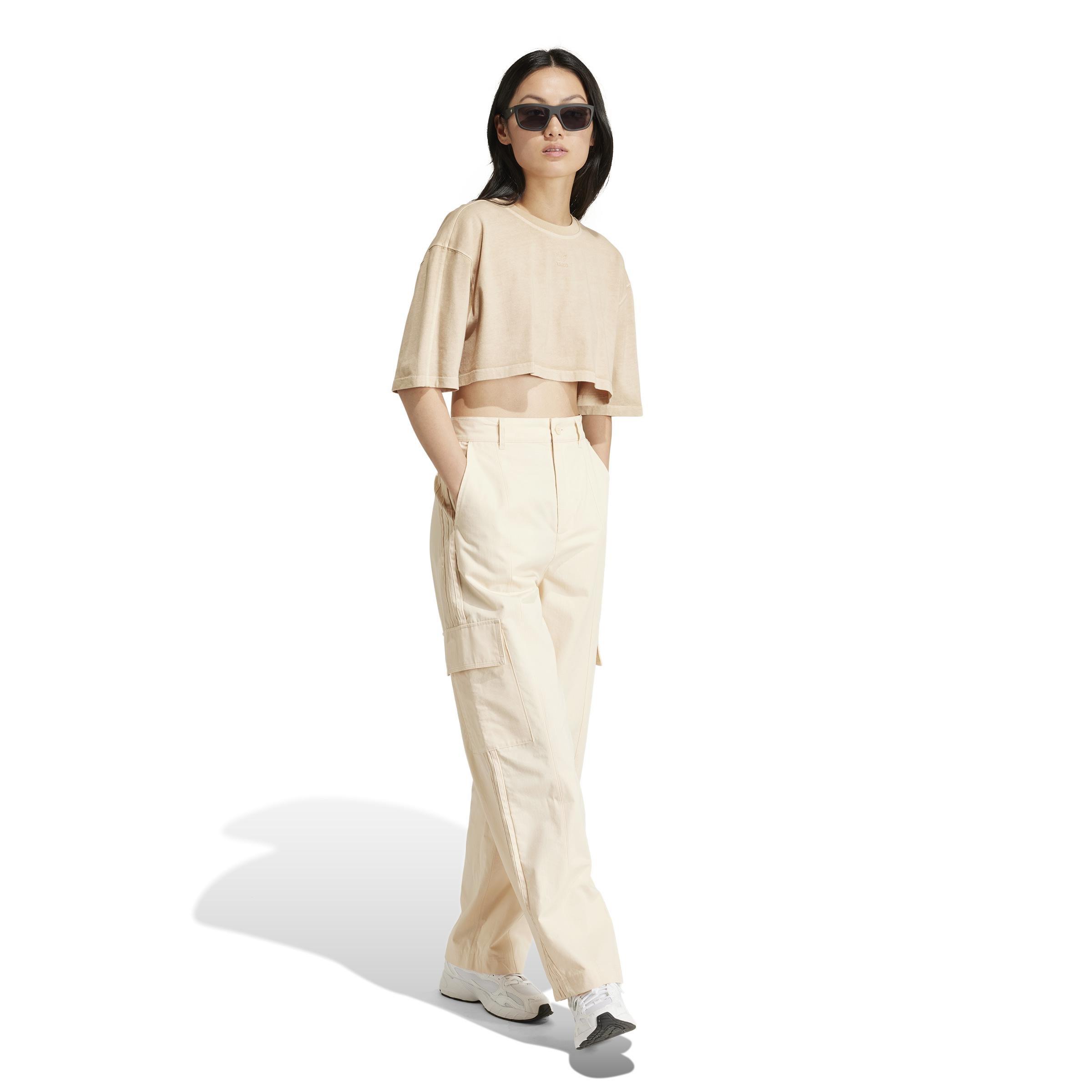 Essentials+ Cropped T-Shirt, Beige, A901_ONE, large image number 7