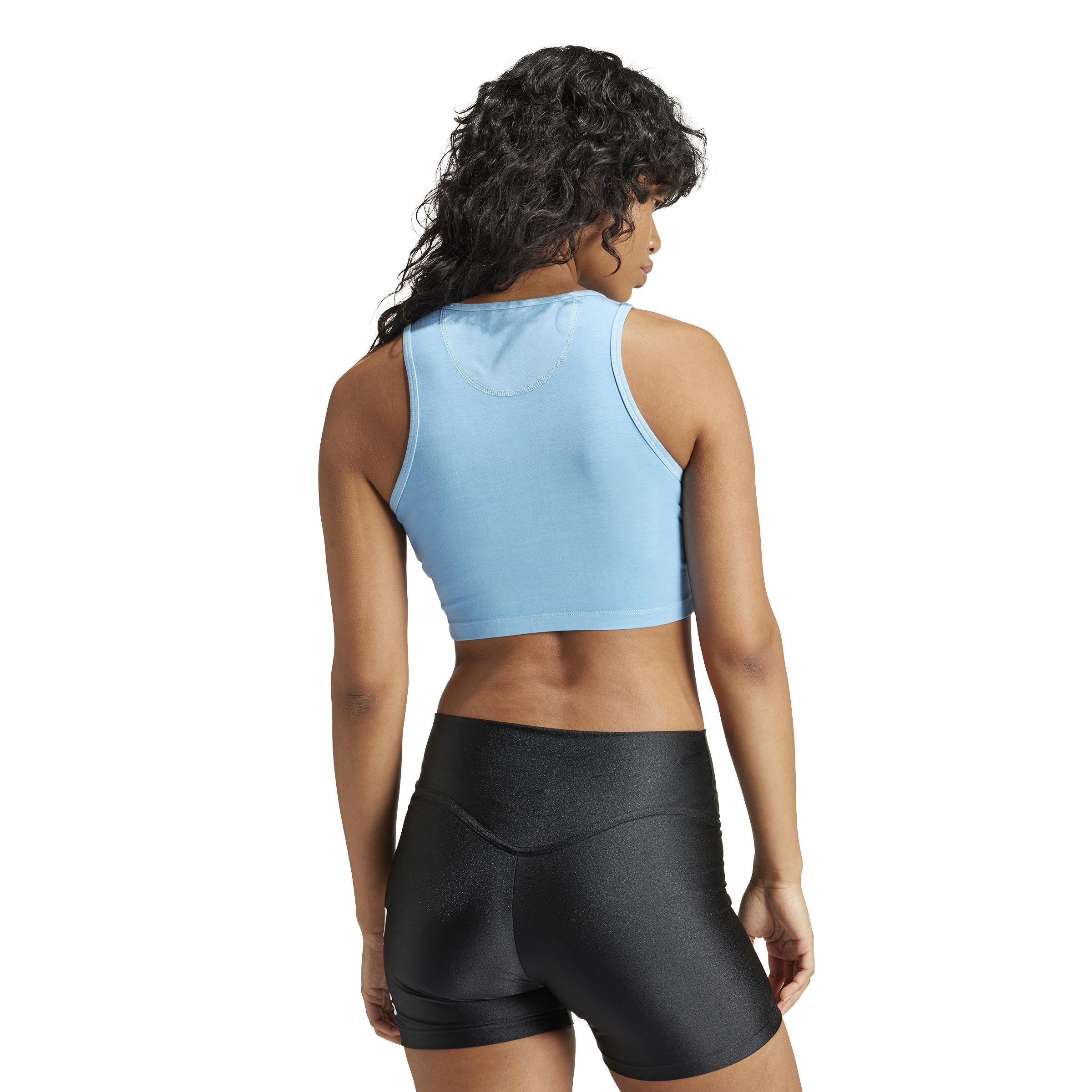 Essentials+ Crop Tank Top, Blue, A901_ONE, large image number 3