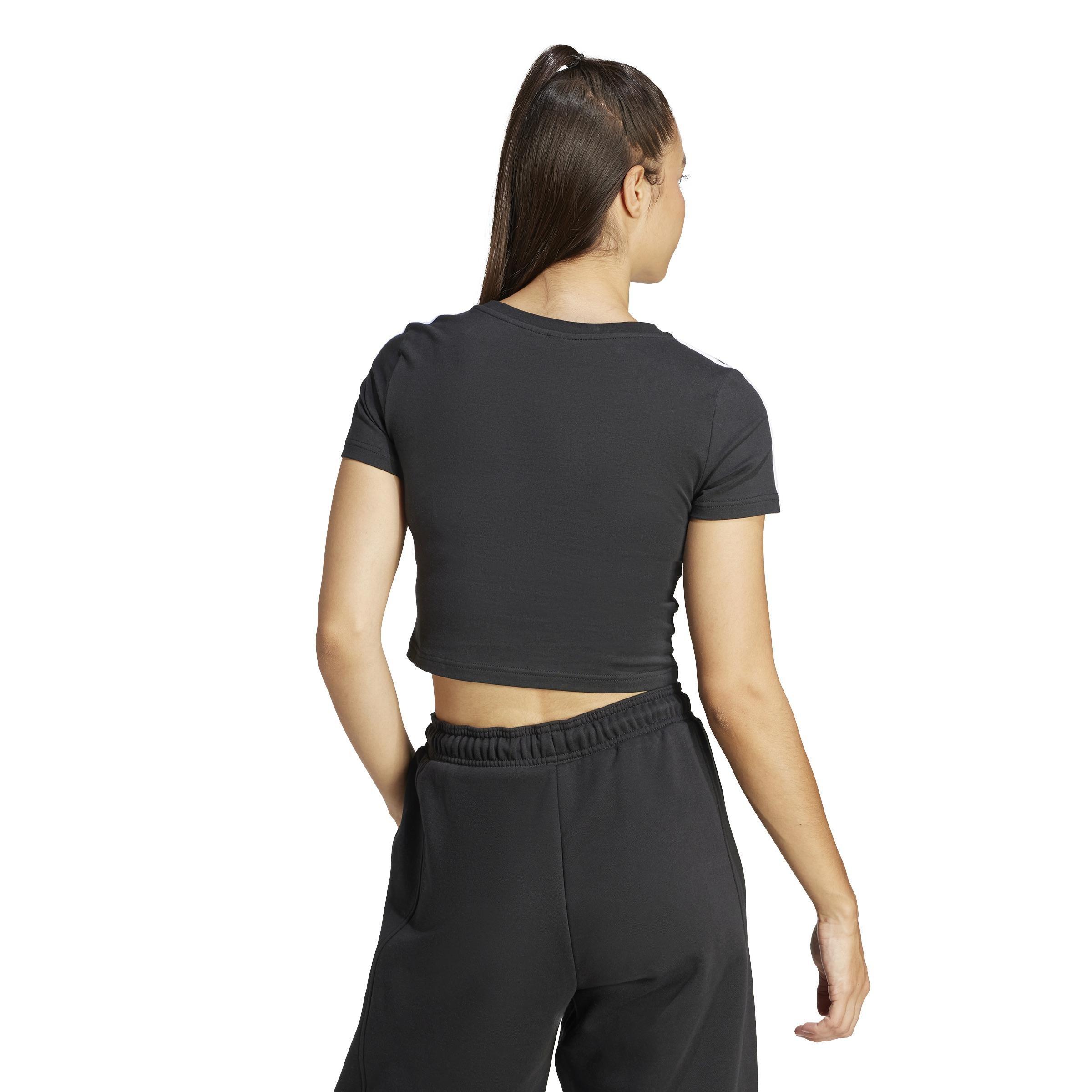 Essentials 3-Stripes T-Shirt, Black, , large image number 3