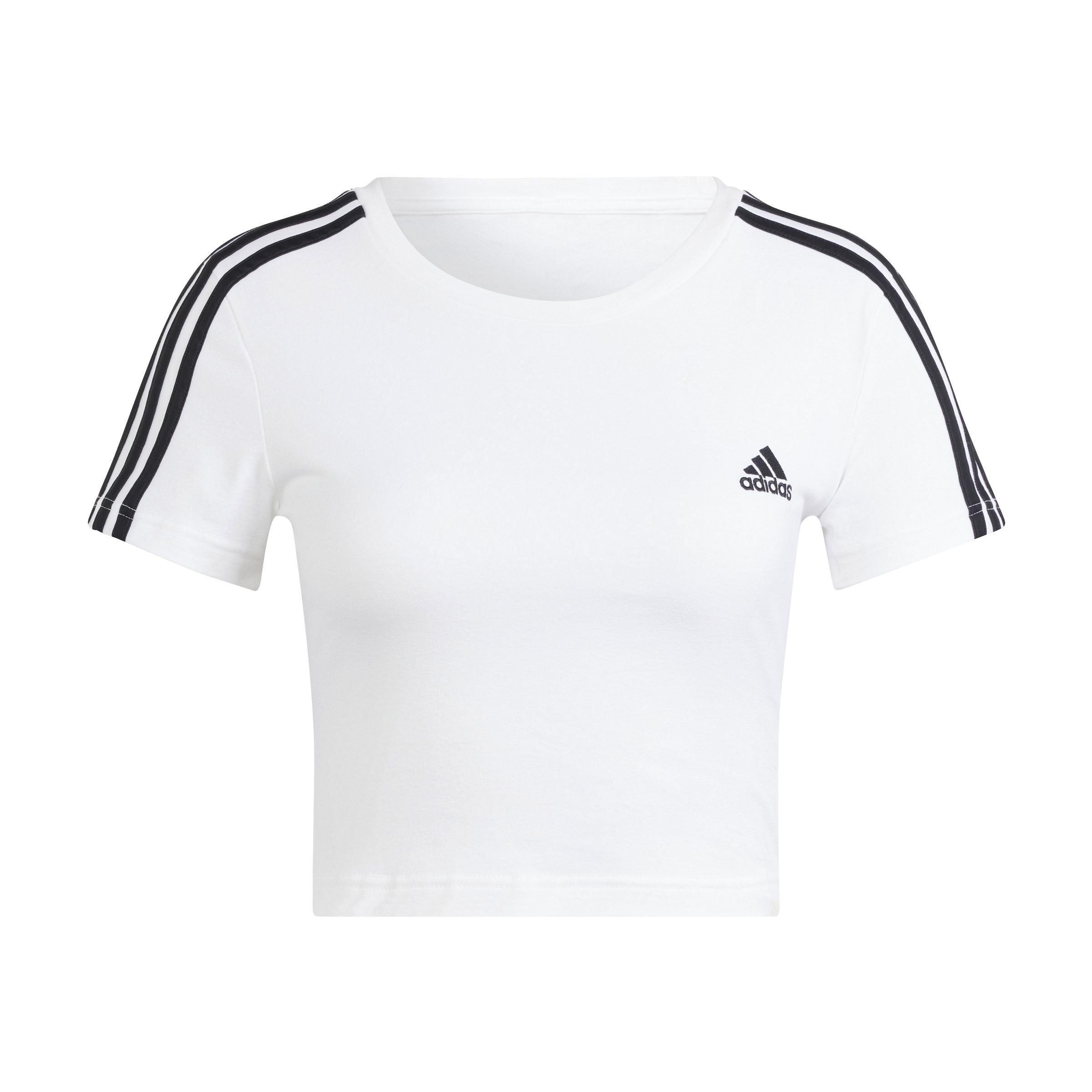Essentials 3-Stripes T-Shirt, White, , large image number 0