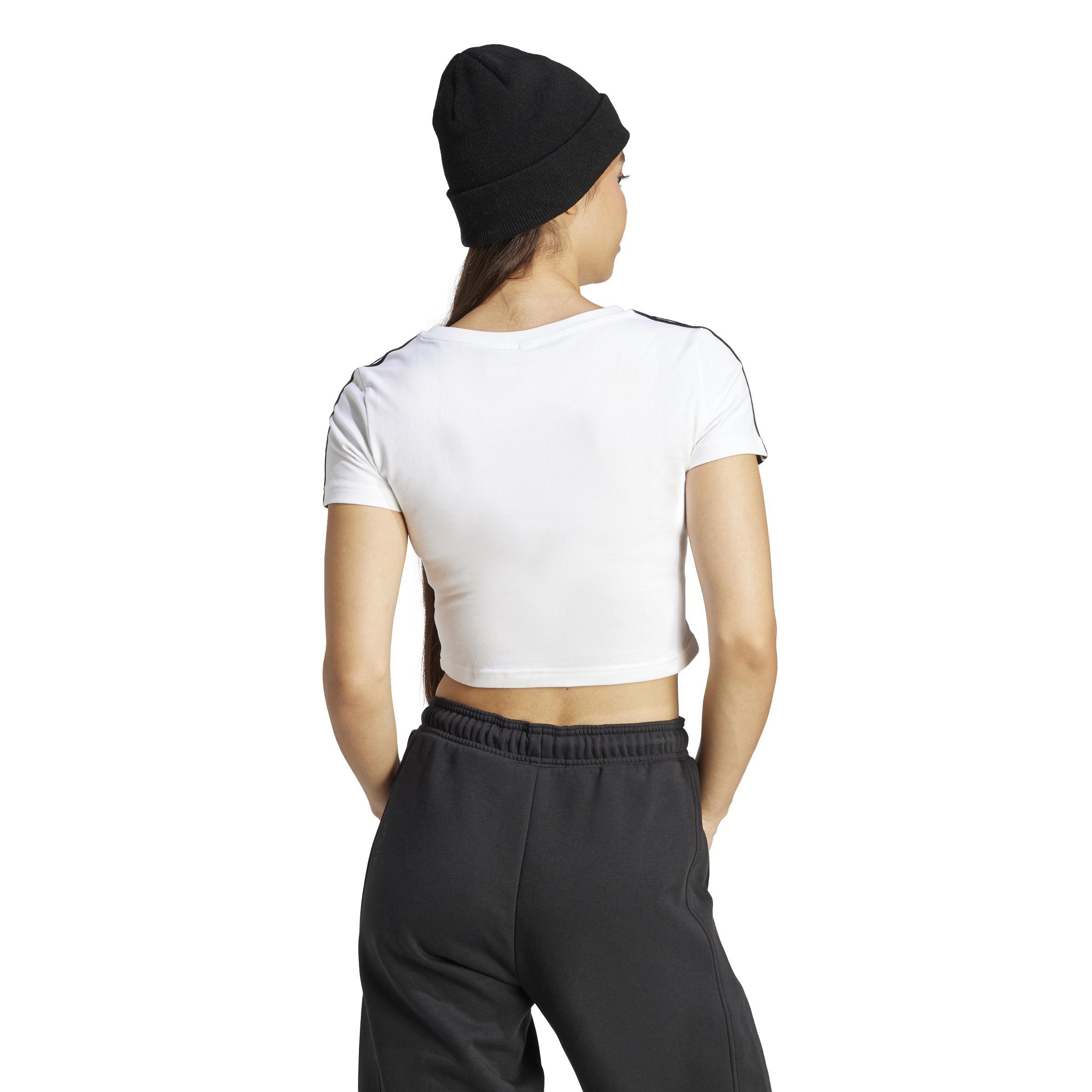 Essentials 3-Stripes T-Shirt, White, , large image number 3