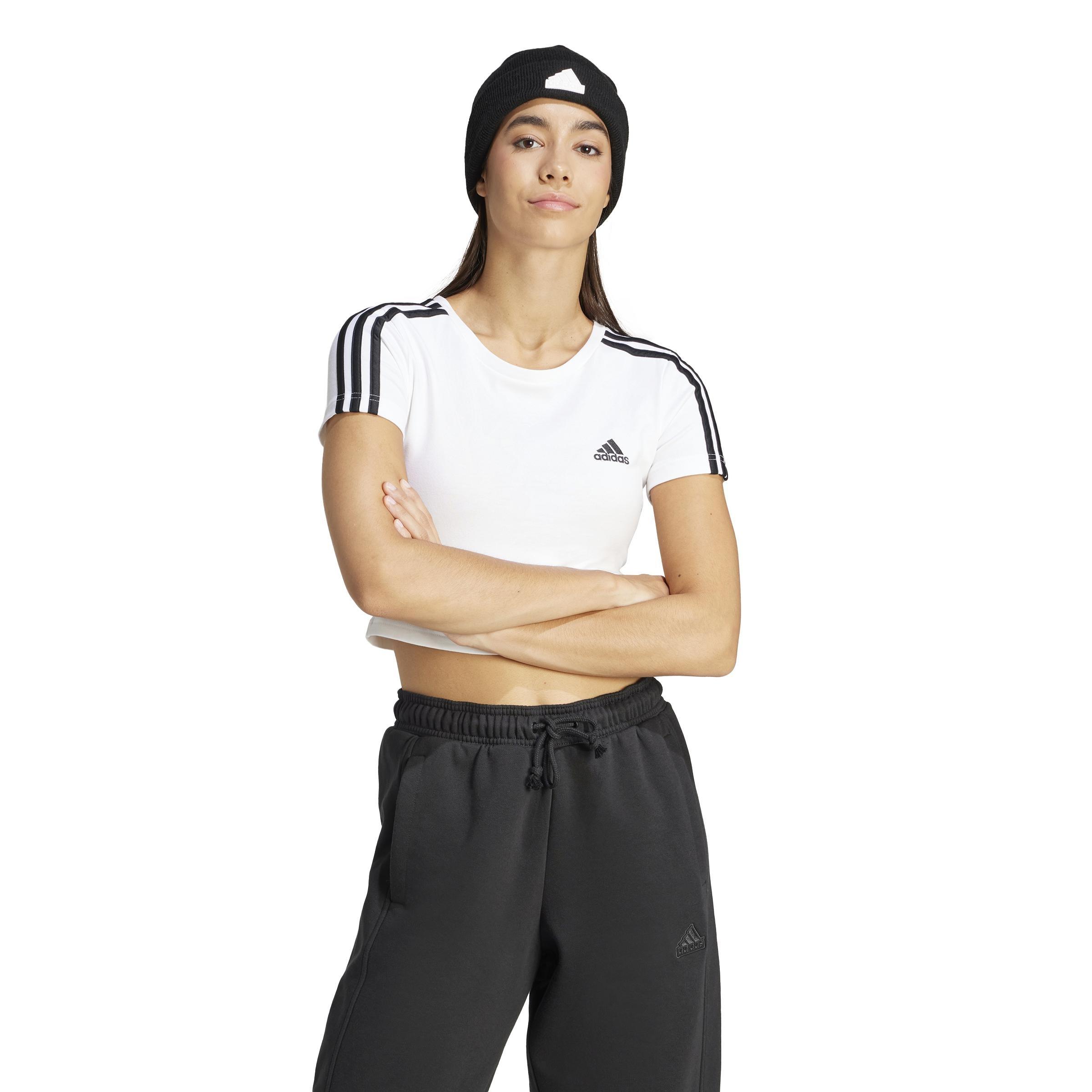 Essentials 3-Stripes T-Shirt, White, , large image number 5