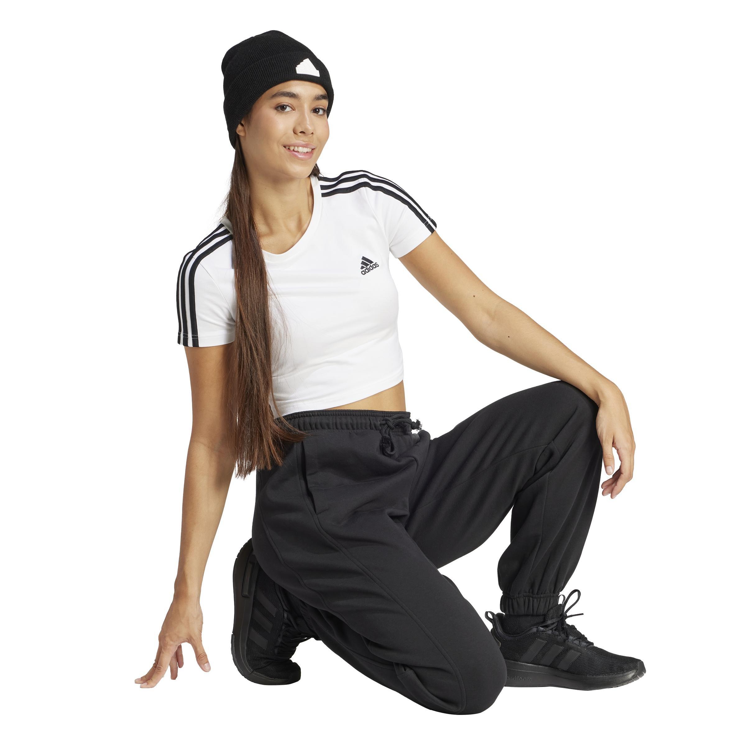 Essentials 3-Stripes T-Shirt, White, A901_ONE, large image number 6