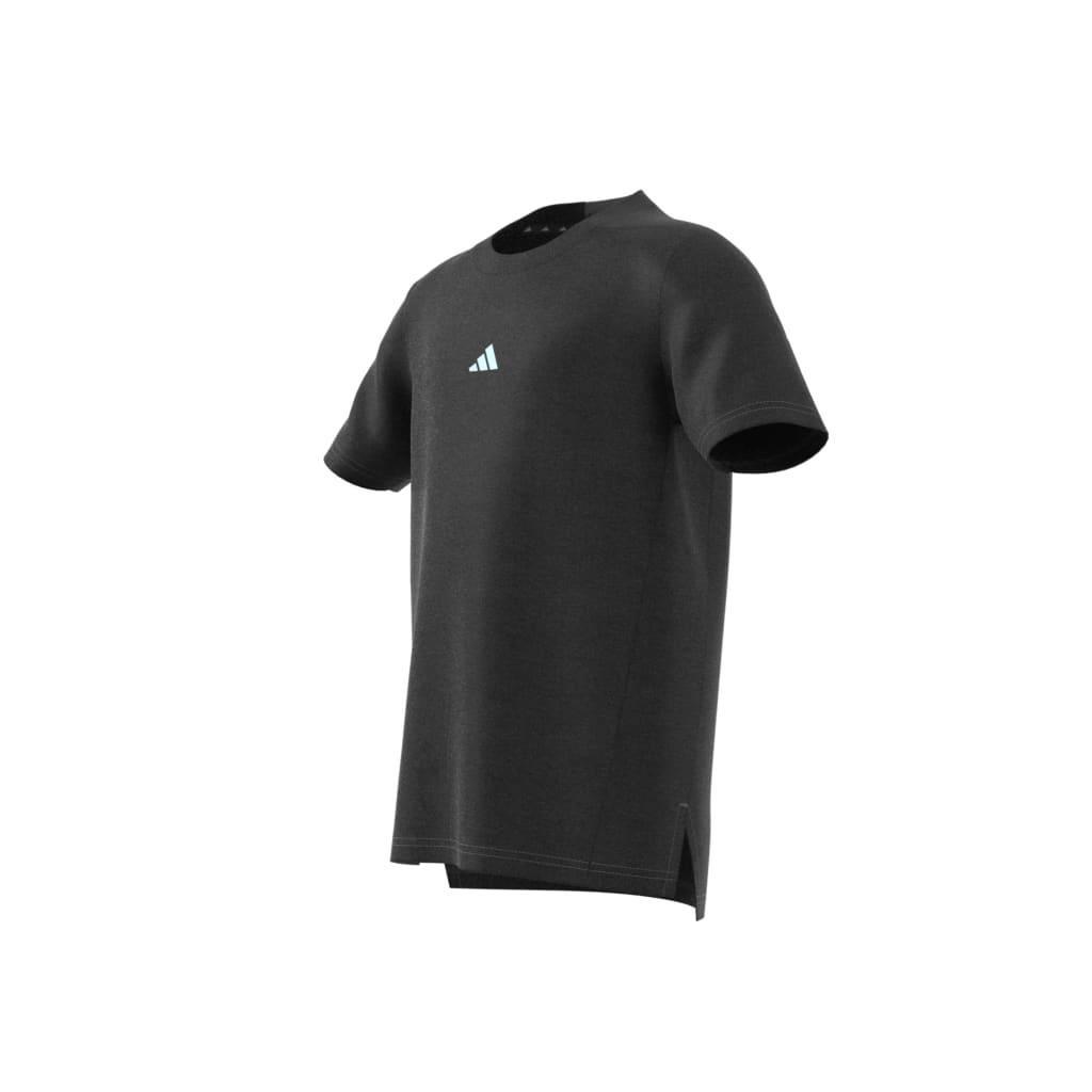 Kids Training Aeroready Heather T-Shirt, Black, A901_ONE, large image number 10