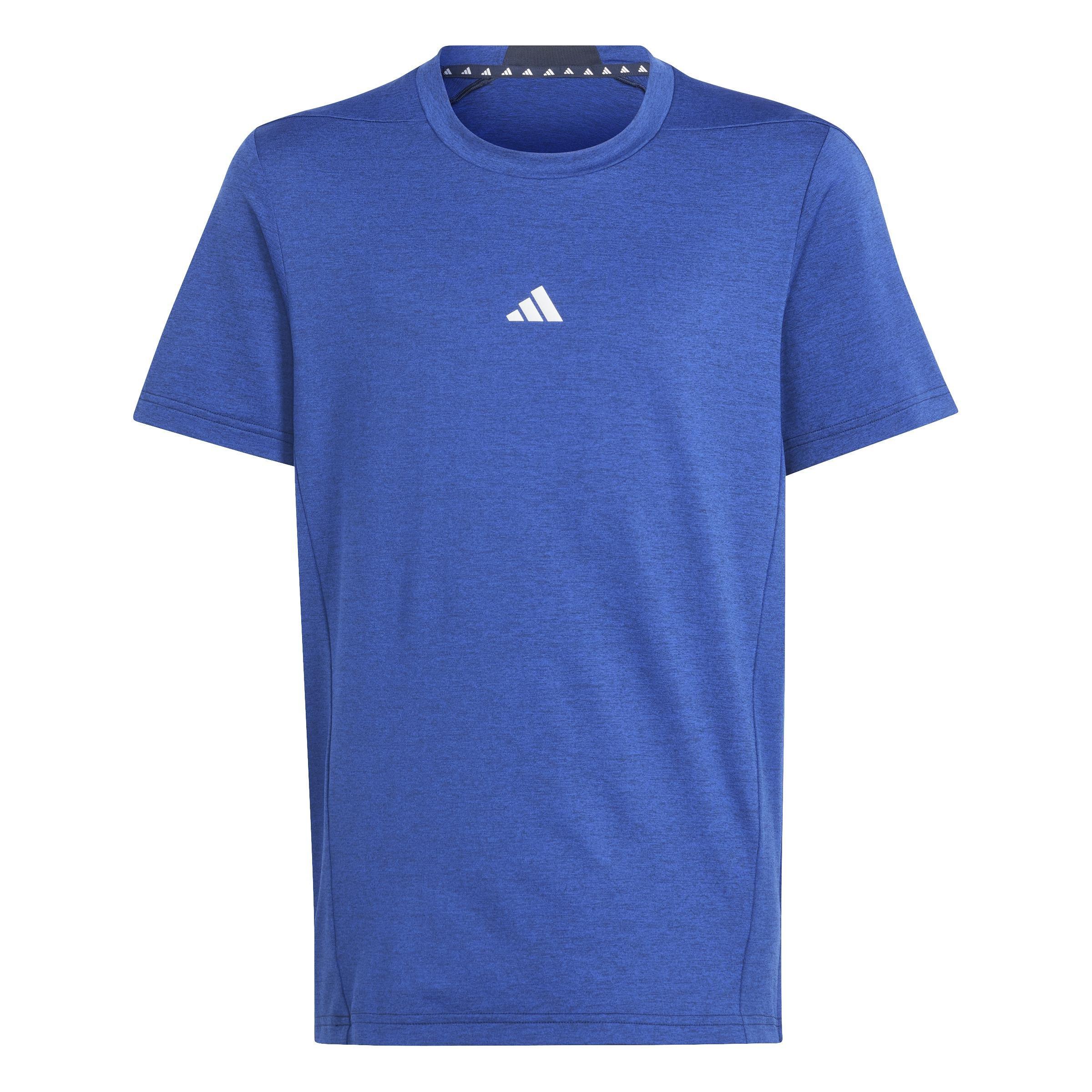 Kids Training Aeroready Heather T-Shirt, Blue, , large image number 1