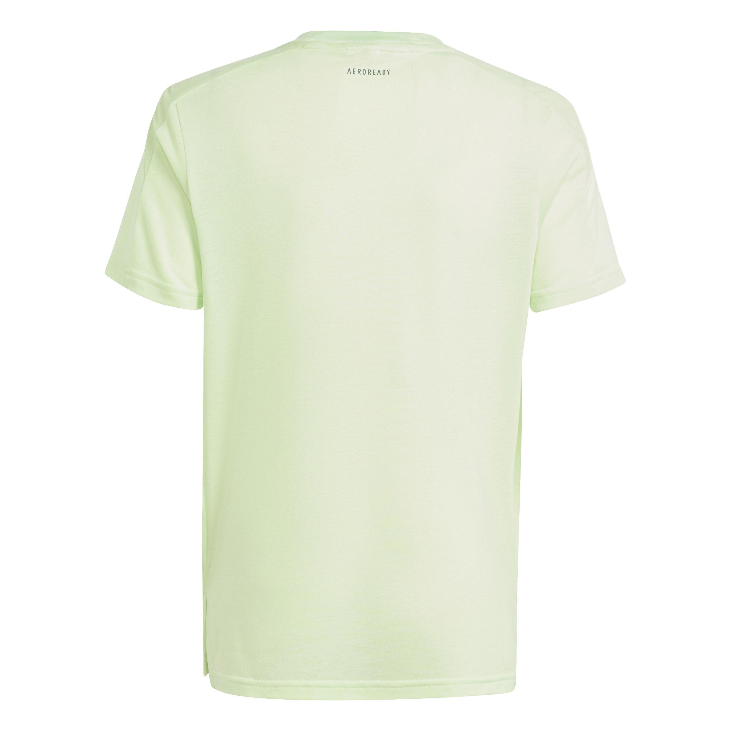 Kids Training Aeroready T-Shirt, Green, A901_ONE, large image number 2