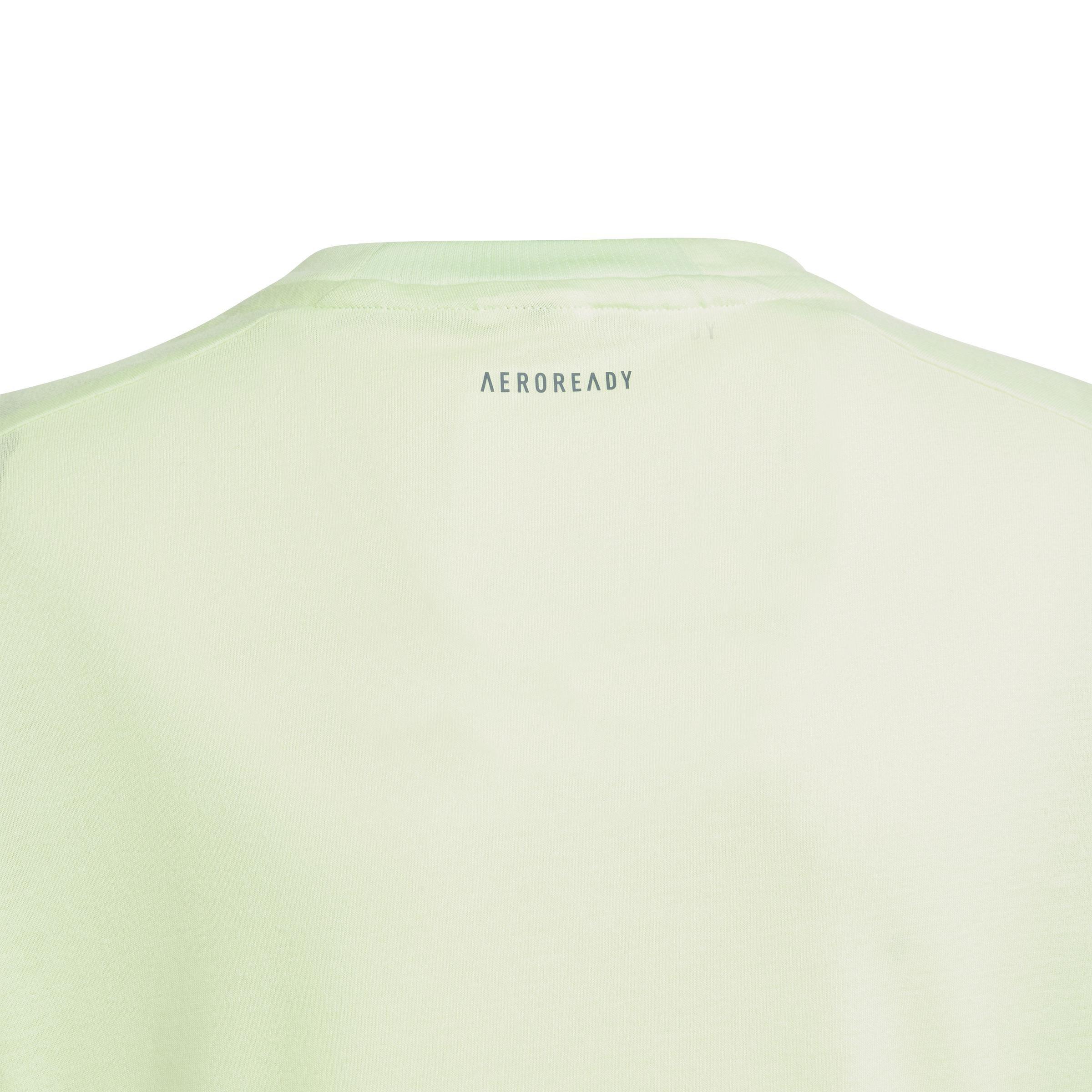 Kids Training Aeroready T-Shirt, Green, A901_ONE, large image number 3