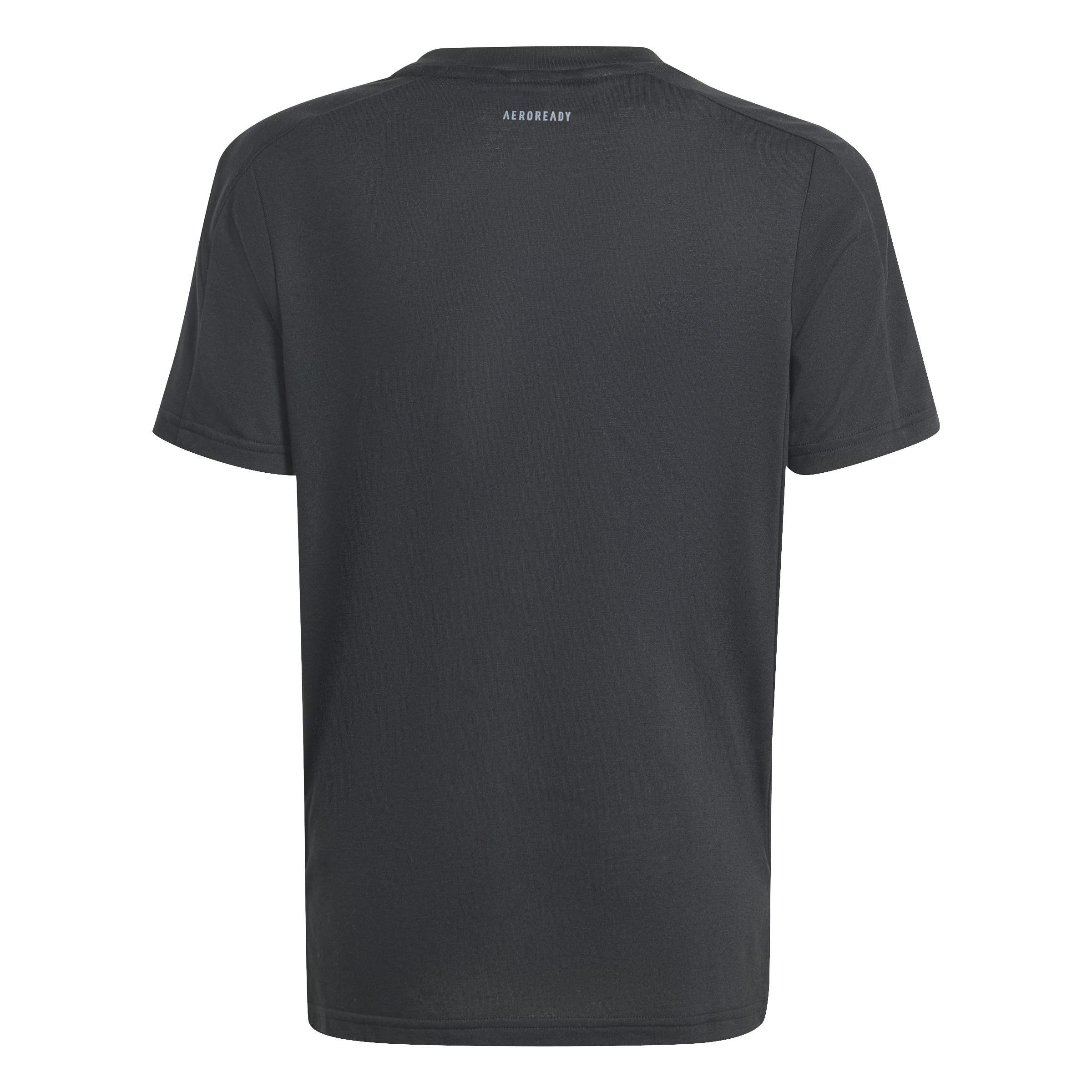 Kids Training Aeroready T-Shirt, Black, A901_ONE, large image number 4