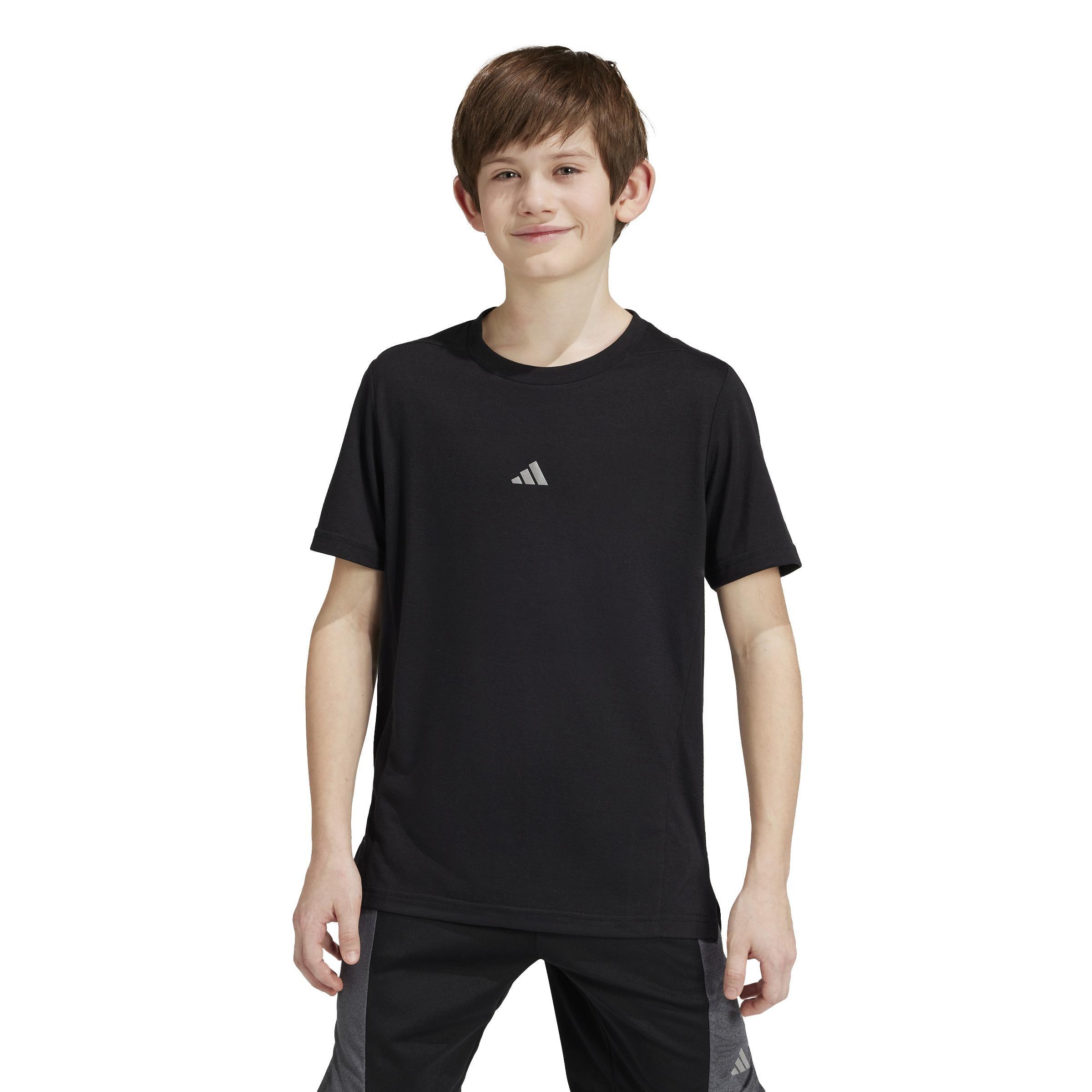 Kids Training Aeroready T-Shirt, Black, A901_ONE, large image number 12