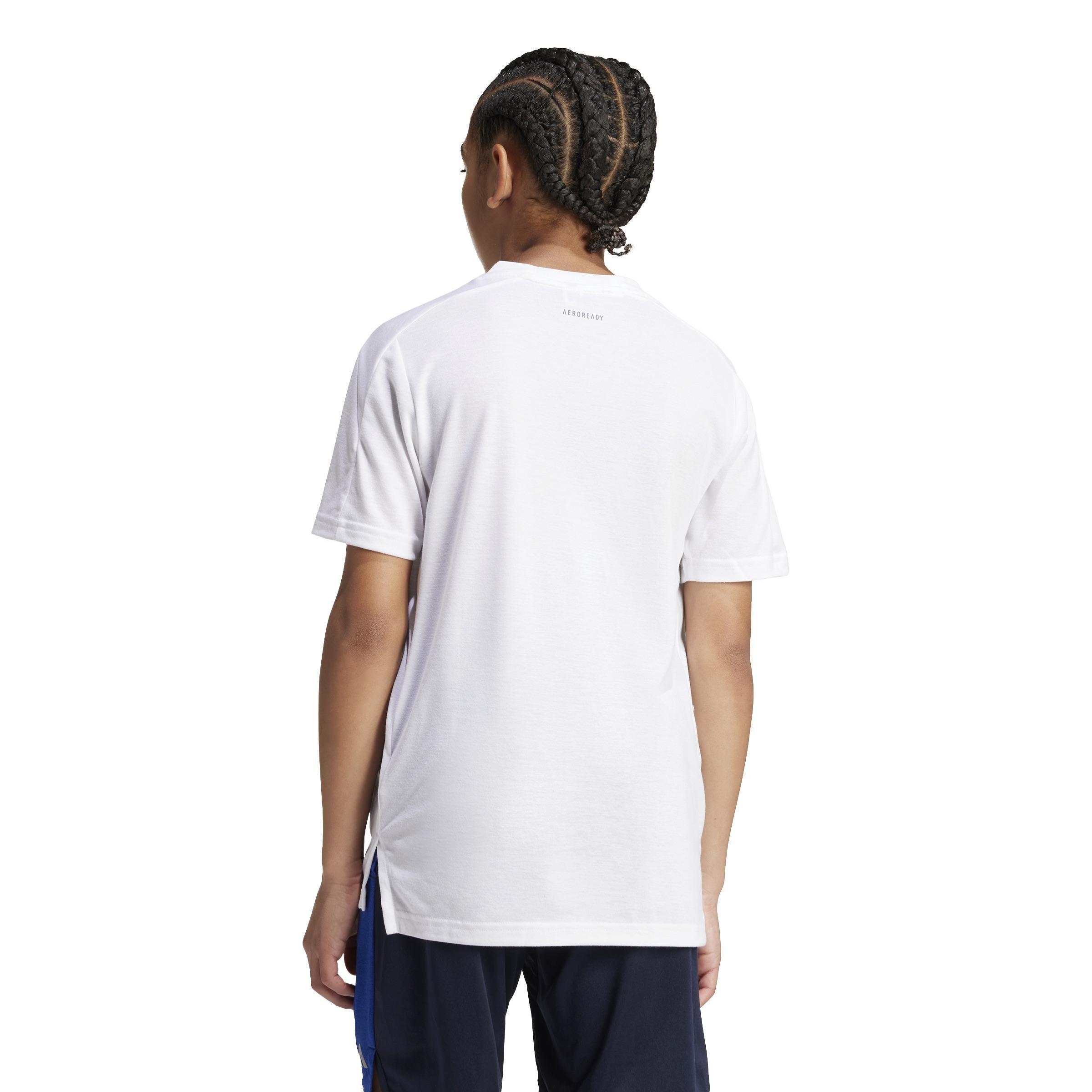 Kids Training Aeroready T-Shirt, White, A901_ONE, large image number 3