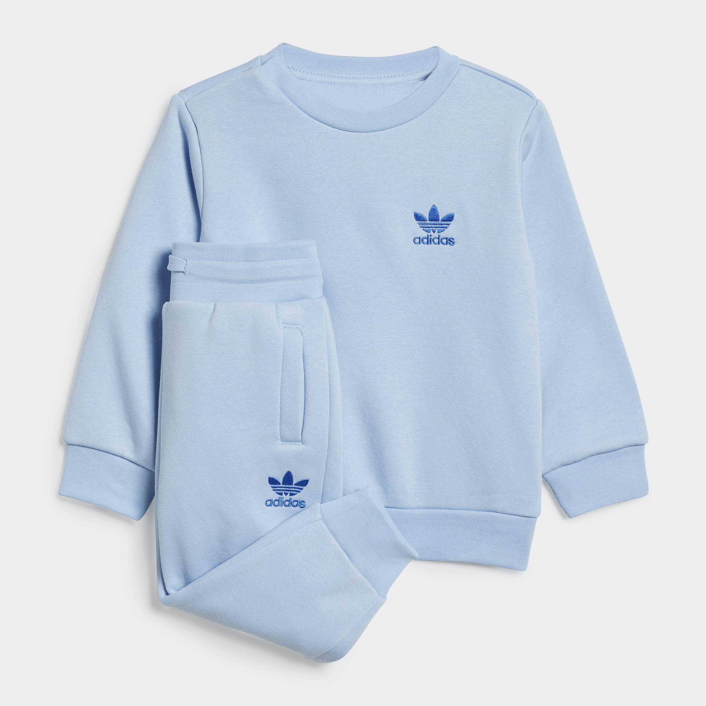Unisex Kids Adicolor Crew Set, Blue, A901_ONE, medium