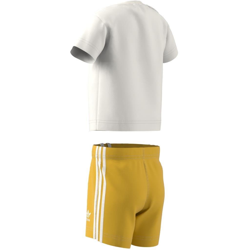 Unisex Kids Trefoil Shorts Tee Set, Yellow, A901_ONE, large image number 13