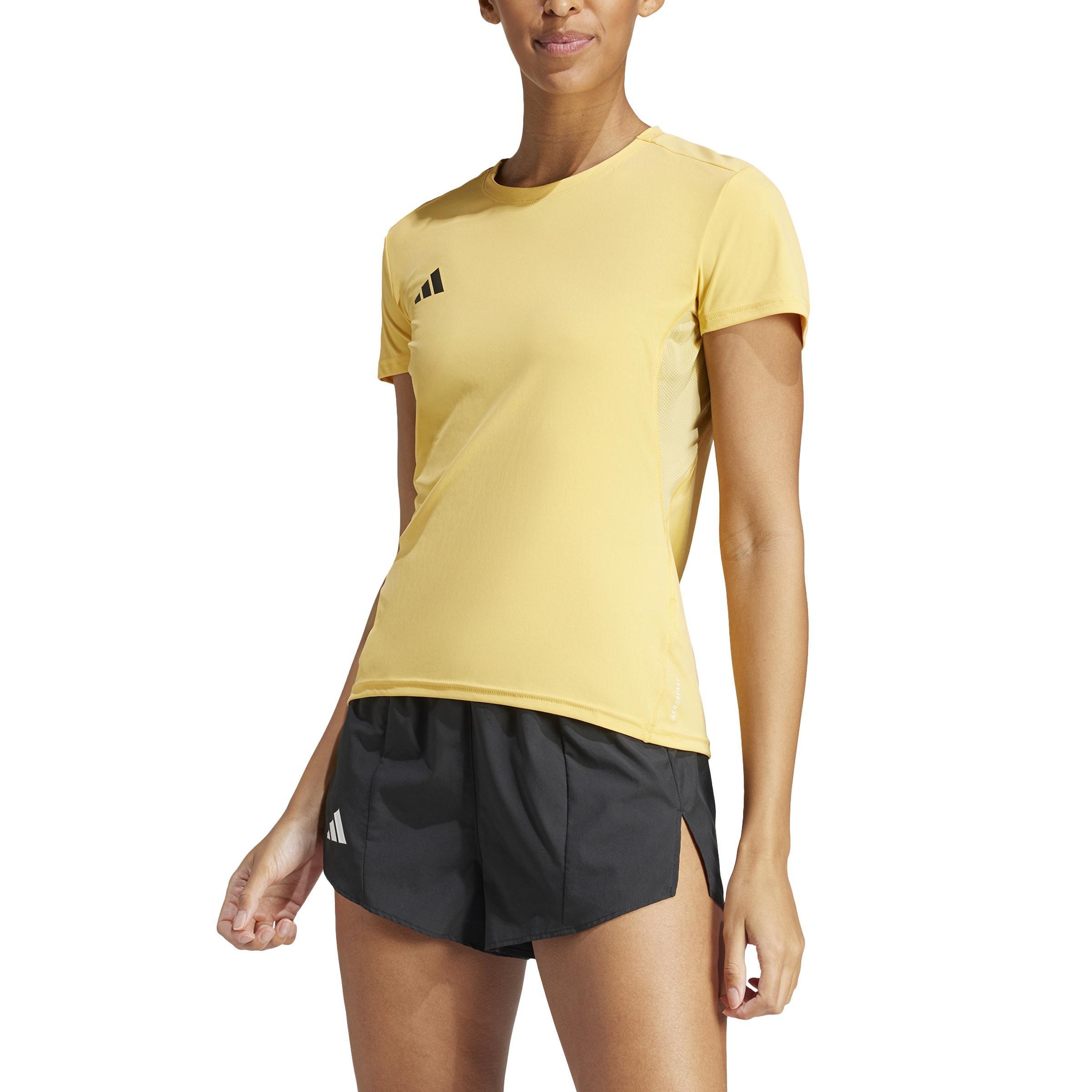 Adizero Essentials Running T-Shirt, Yellow, A901_ONE, large image number 2