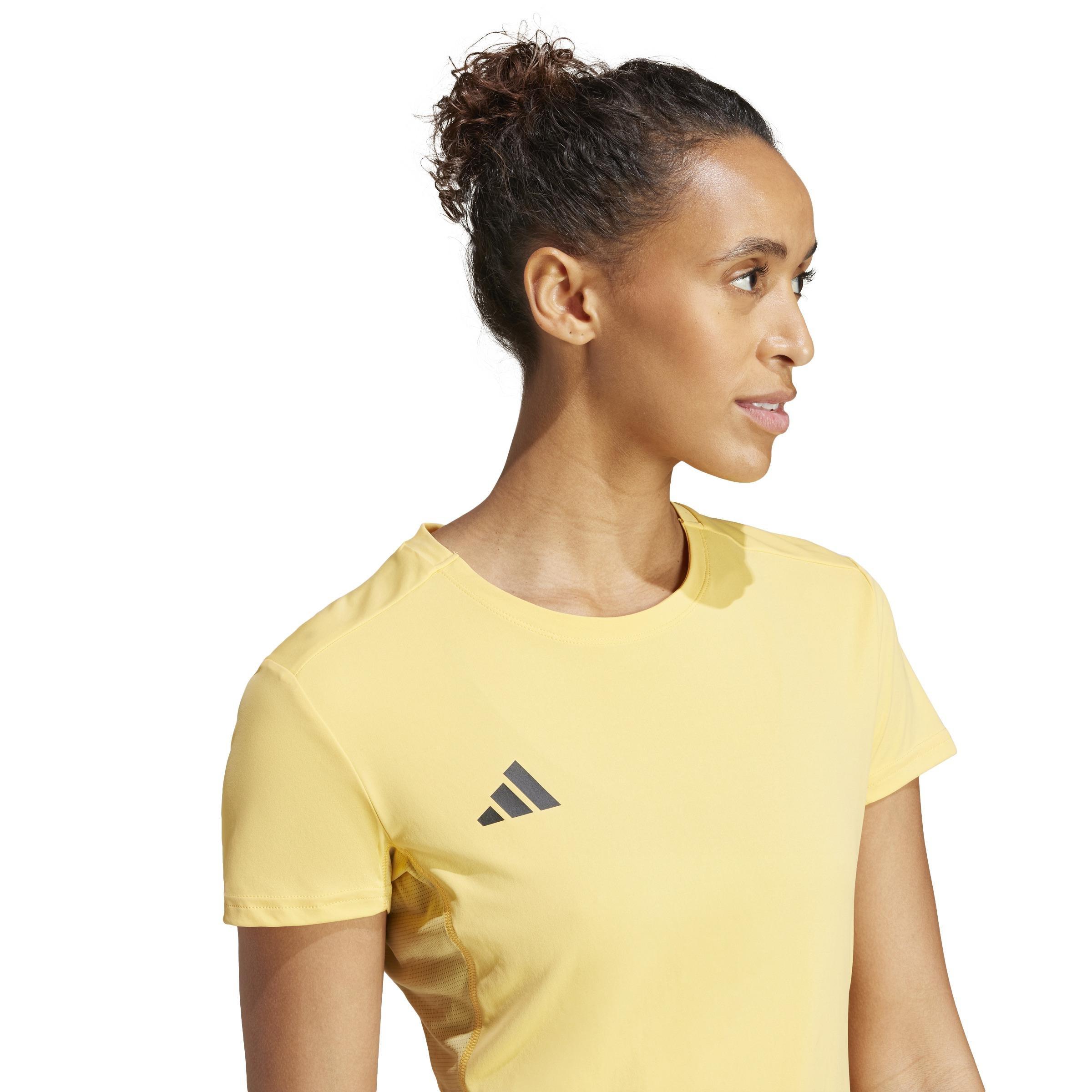 Adizero Essentials Running T-Shirt, Yellow, A901_ONE, large image number 6