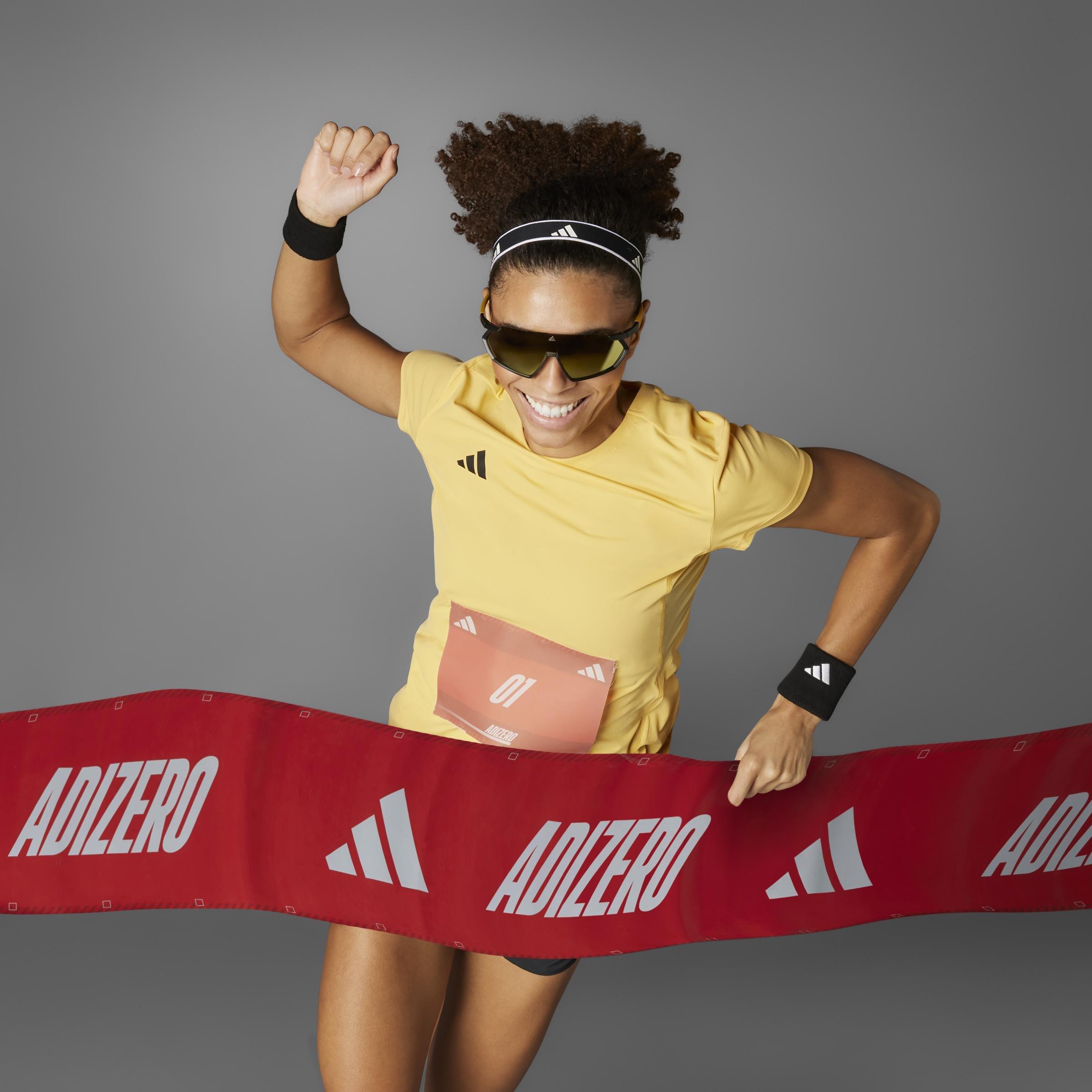 Adizero Essentials Running T-Shirt, Yellow, , large image number 7