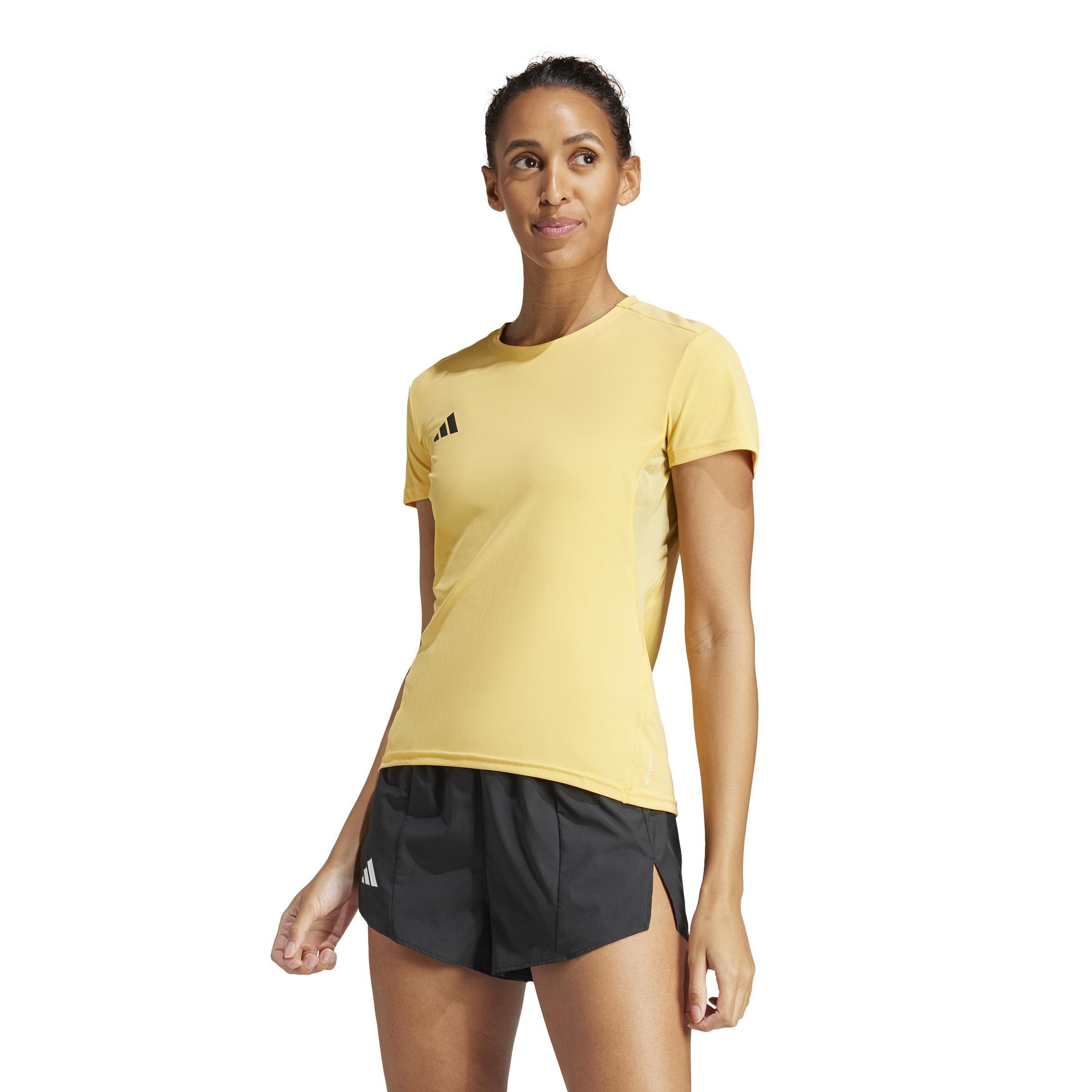 Adizero Essentials Running T-Shirt, Yellow, A901_ONE, large image number 10