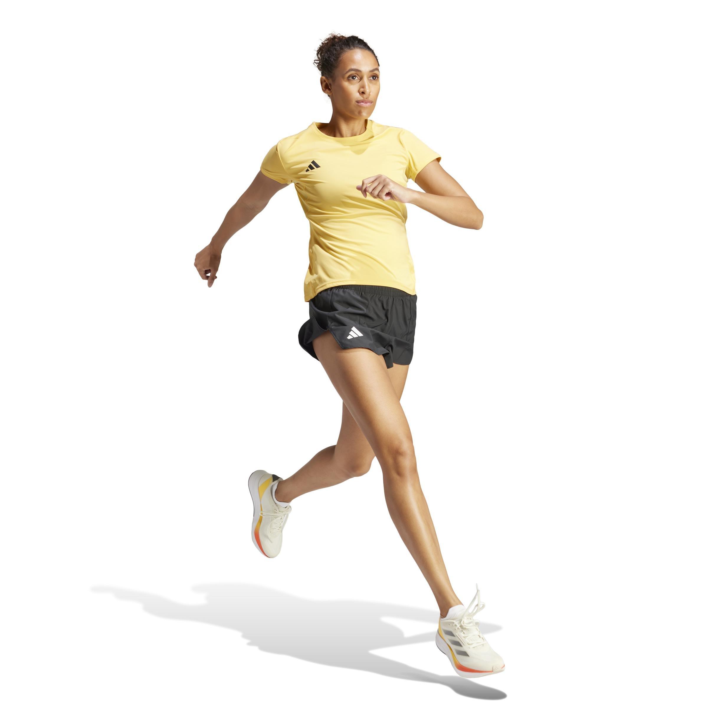 Adizero Essentials Running T-Shirt, Yellow, A901_ONE, large image number 12