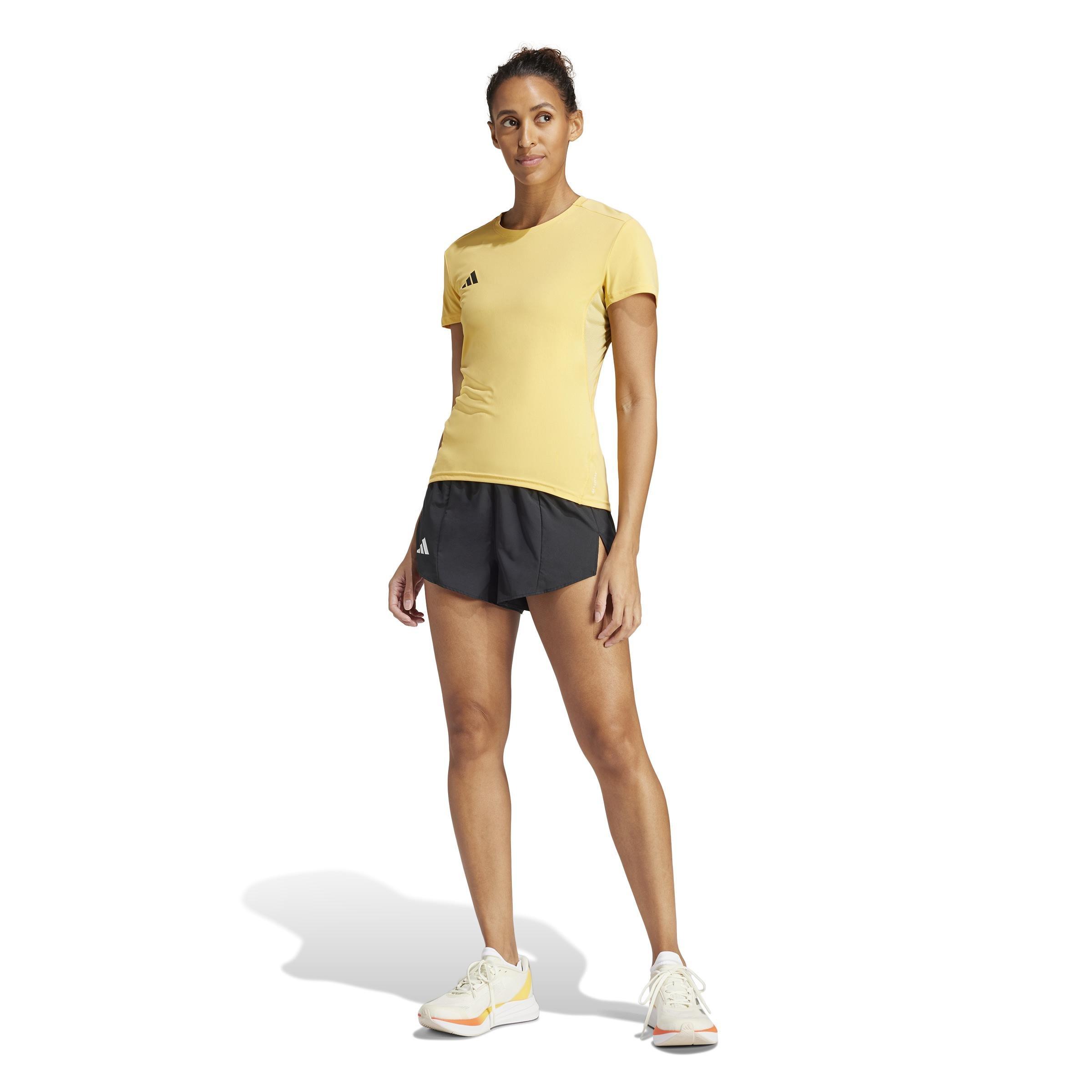 Adizero Essentials Running T-Shirt, Yellow, A901_ONE, large image number 14