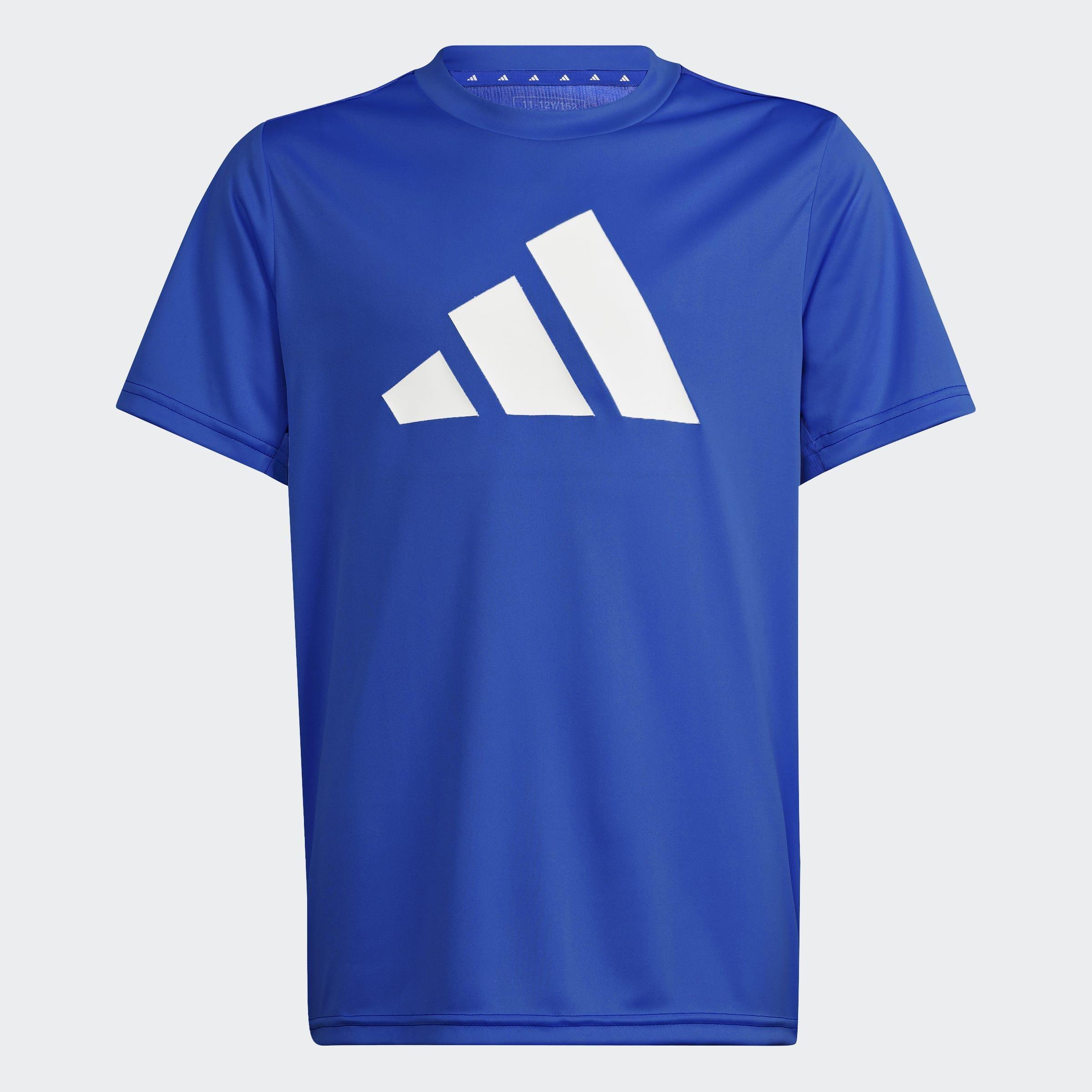 Unisex Kids Train Essentials AEROREADY Logo T-Shirt, Blue, A901_ONE, large image number 2