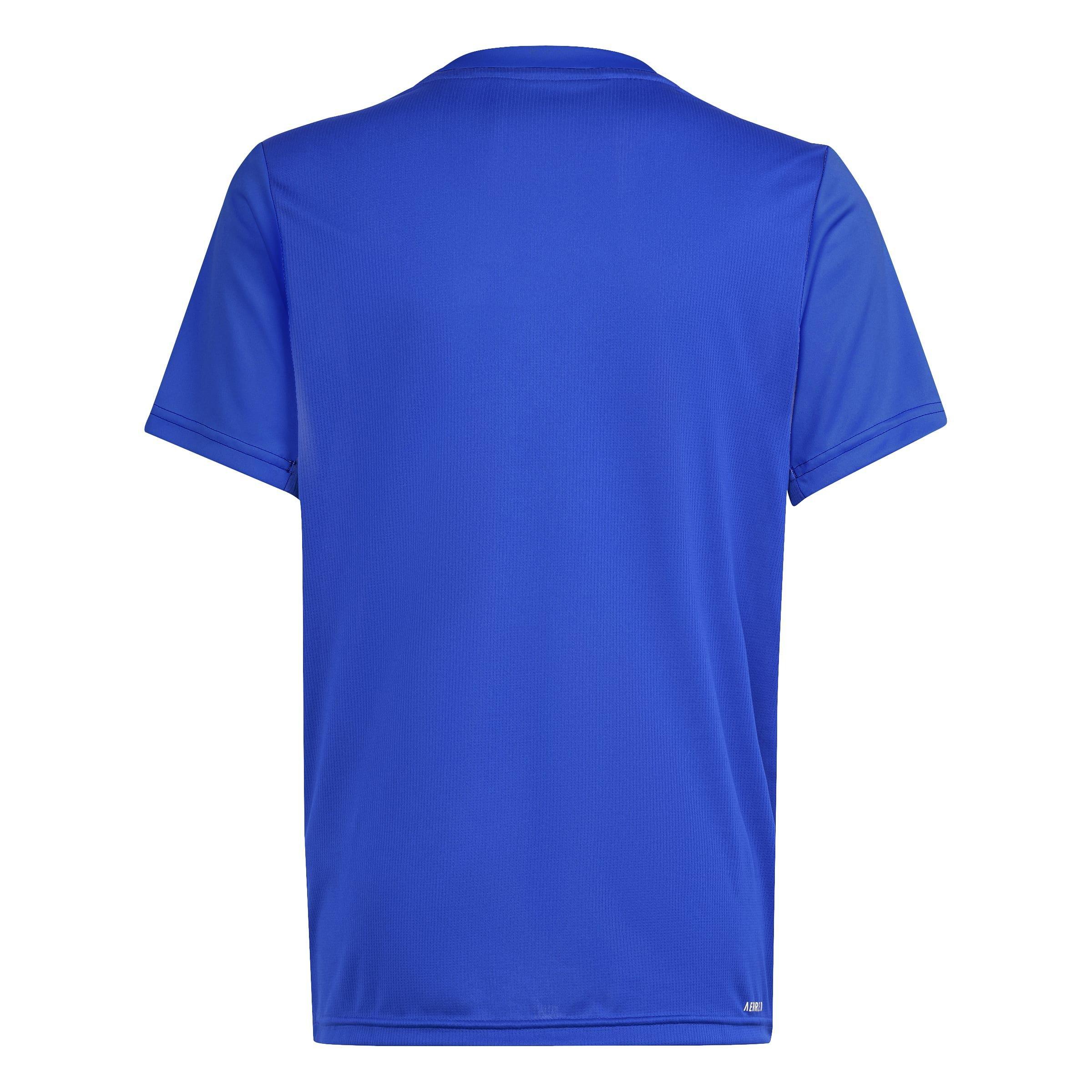 Unisex Kids Train Essentials AEROREADY Logo T-Shirt, Blue, A901_ONE, large image number 3