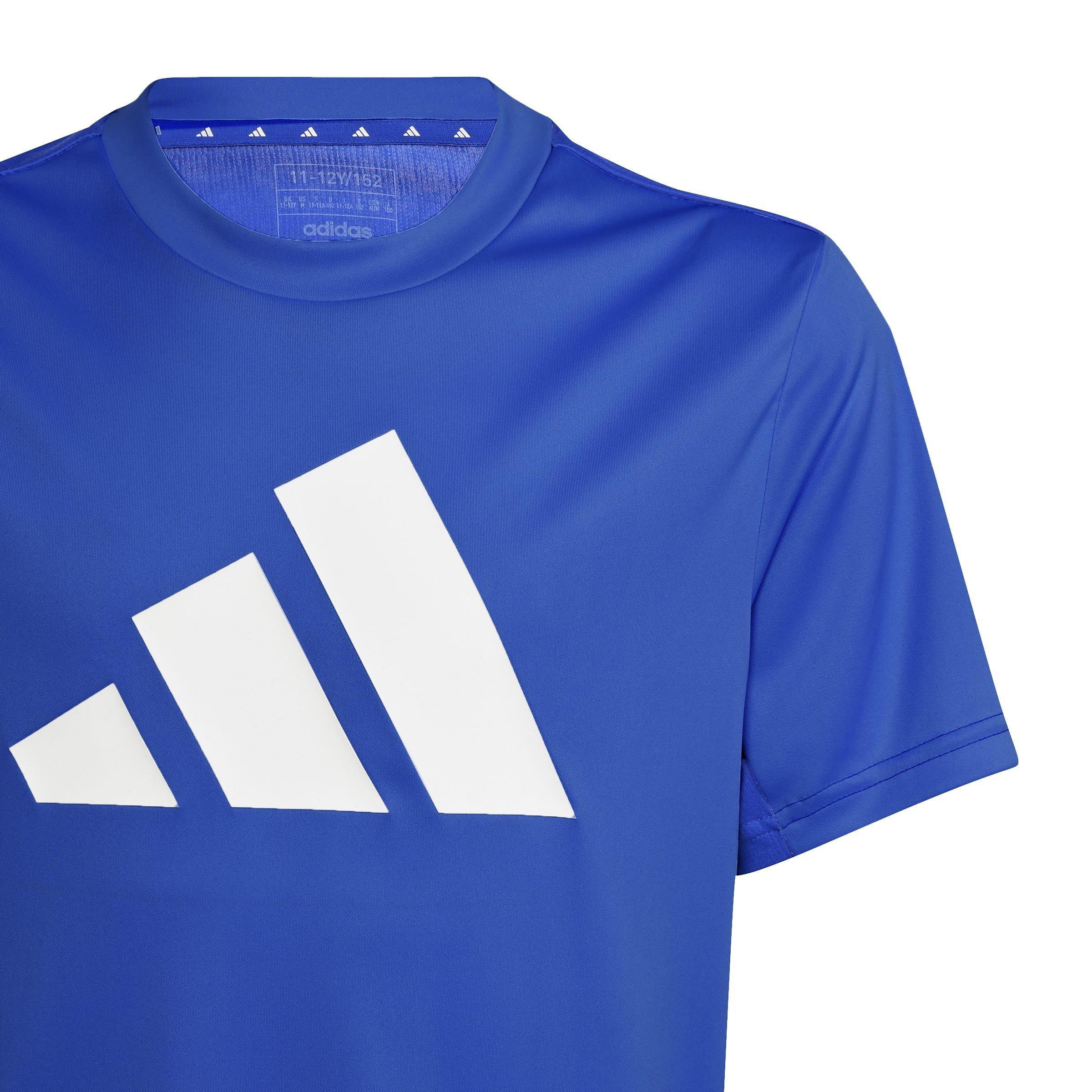 Unisex Kids Train Essentials AEROREADY Logo T-Shirt, Blue, A901_ONE, large image number 6