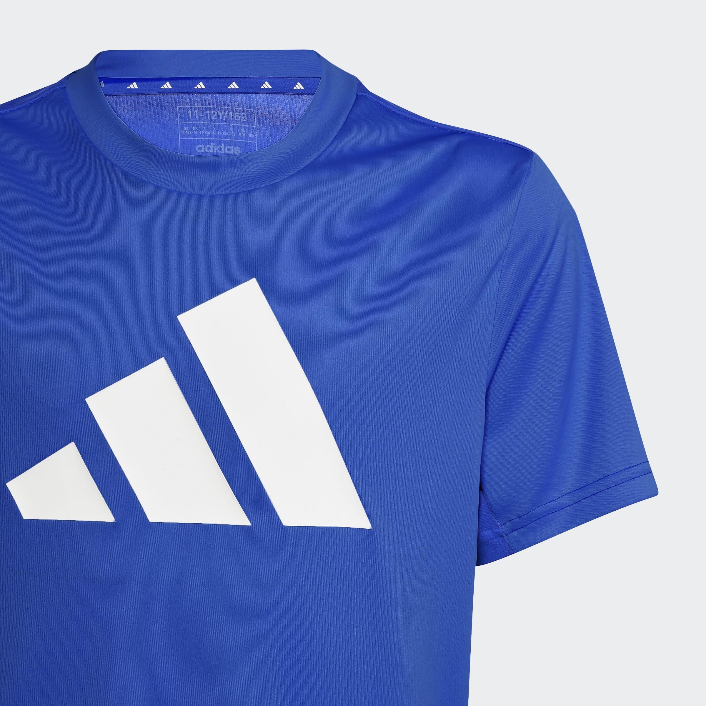Unisex Kids Train Essentials AEROREADY Logo T-Shirt, Blue, A901_ONE, large image number 9