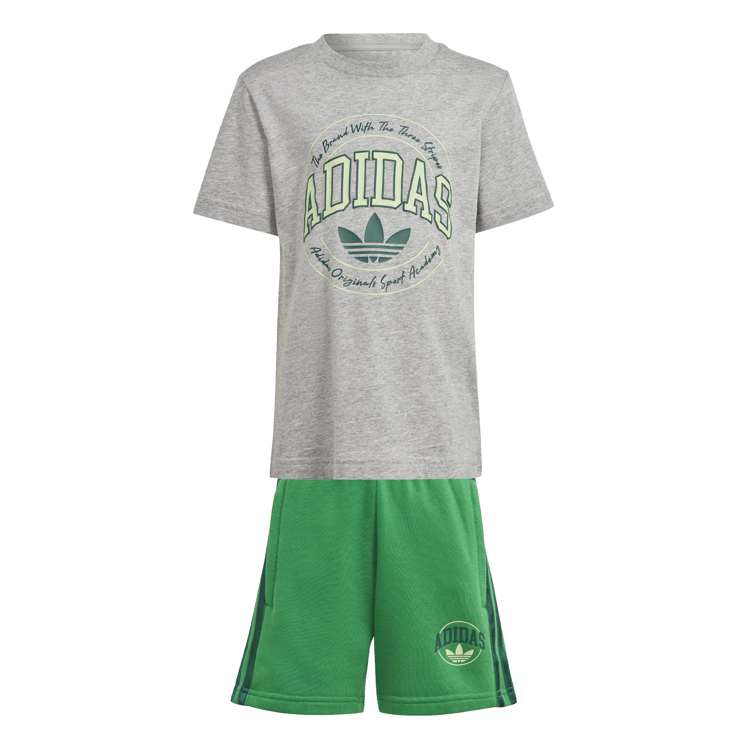 Unisex Kids Vrct Short Tee Set, Grey, A901_ONE, large image number 0