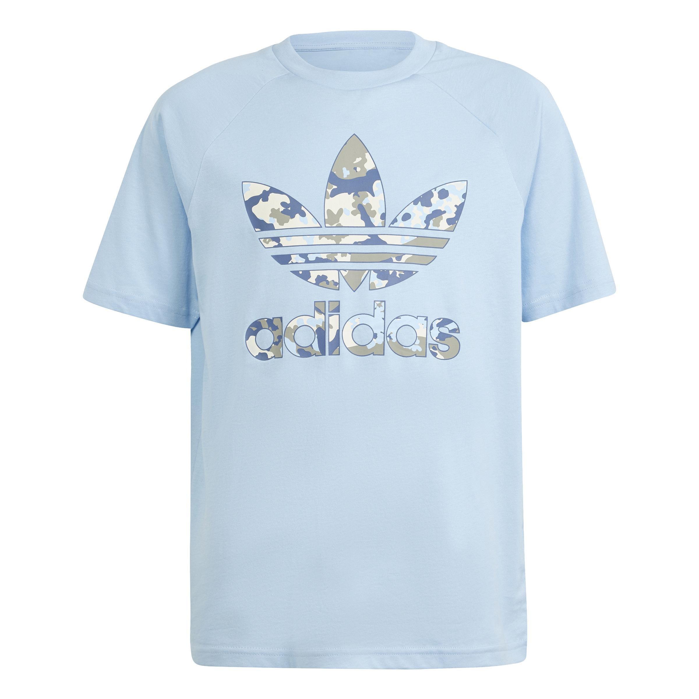 Unisex Kids Camo T-Shirt, Blue, , large image number 0